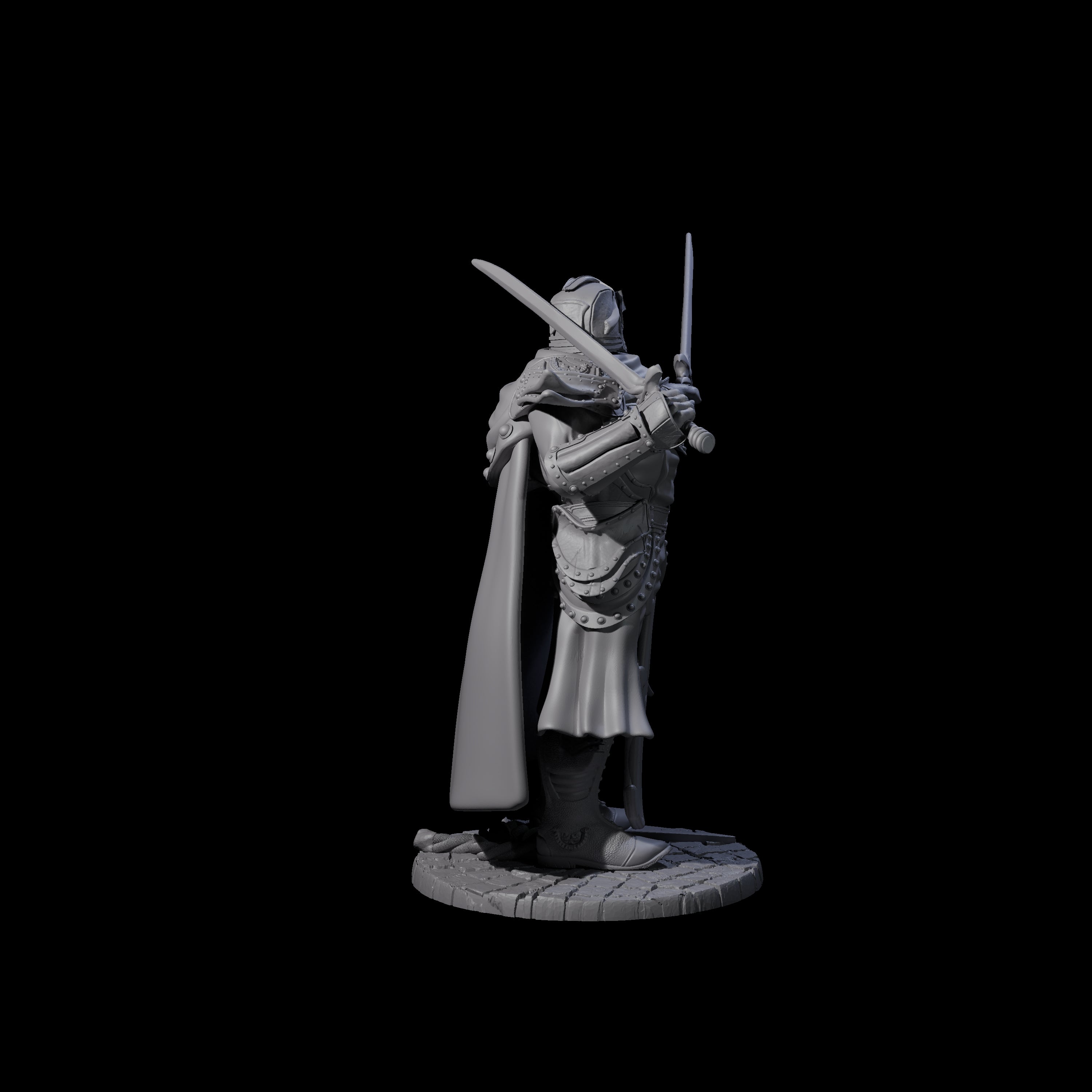 Sir Balyn - Duel Sword Fighter Miniature for Dungeons and Dragons, Pathfinder or other TTRPGs