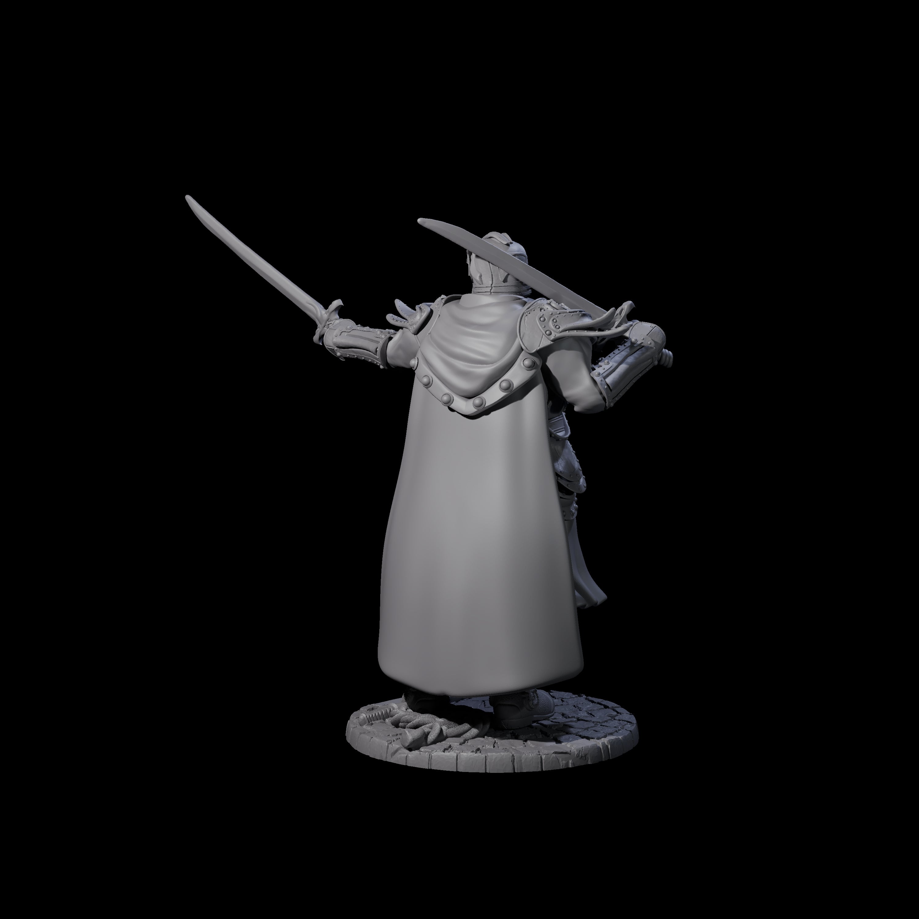 Sir Balyn - Duel Sword Fighter Miniature for Dungeons and Dragons, Pathfinder or other TTRPGs