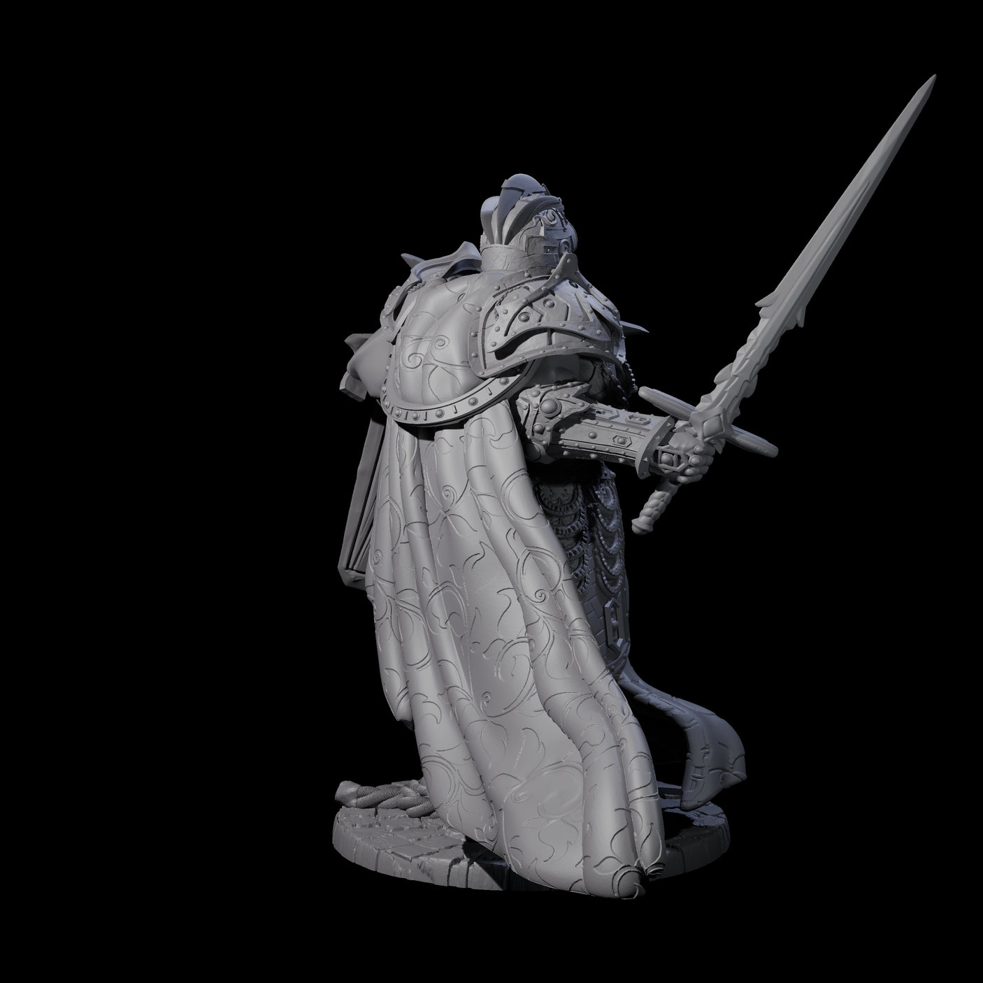 Sir Percival - Sword and Board Fighter Miniature for Dungeons and Dragons, Pathfinder or other TTRPGs