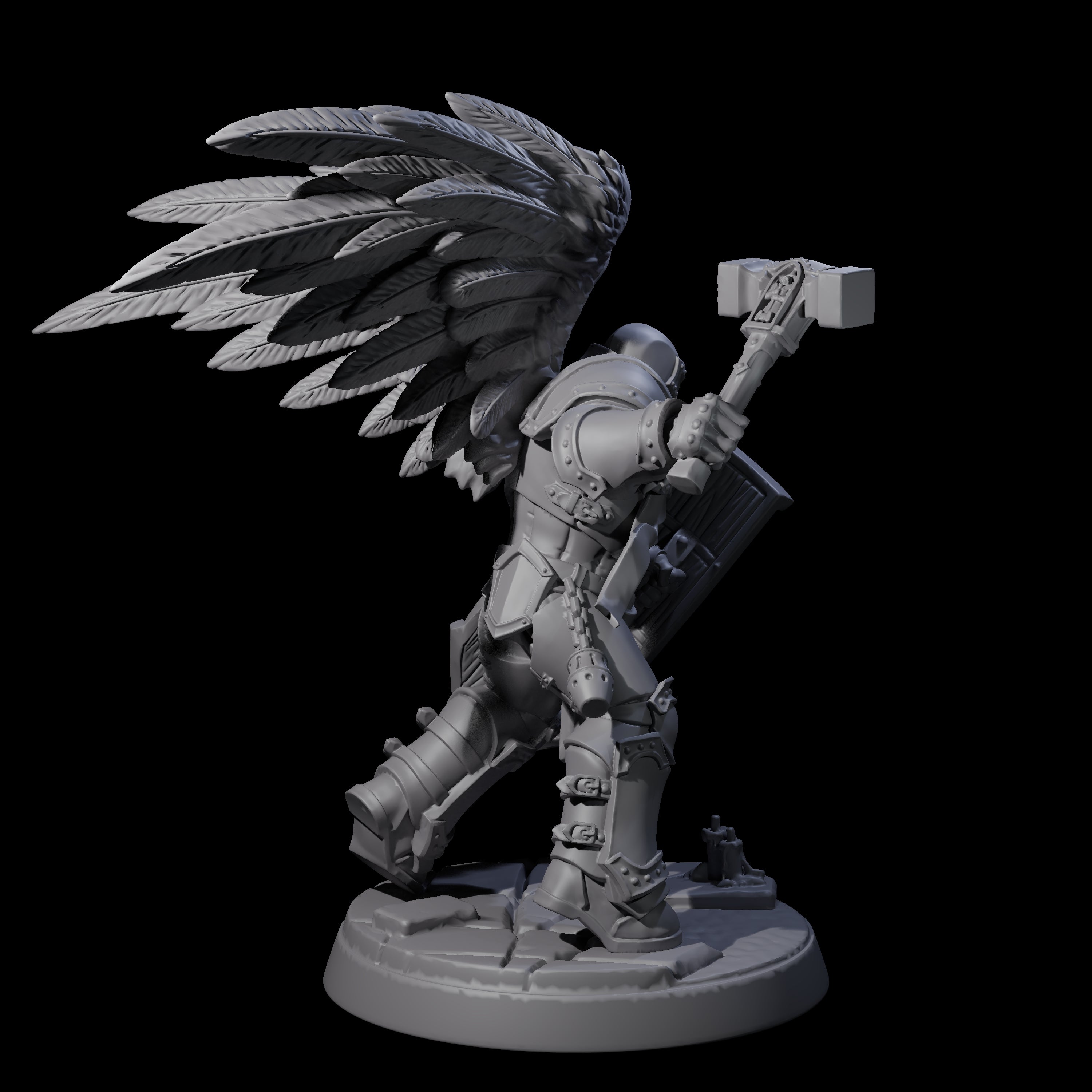 Six Celestial Foot Soliders Miniature for Dungeons and Dragons, Pathfinder or other TTRPGs