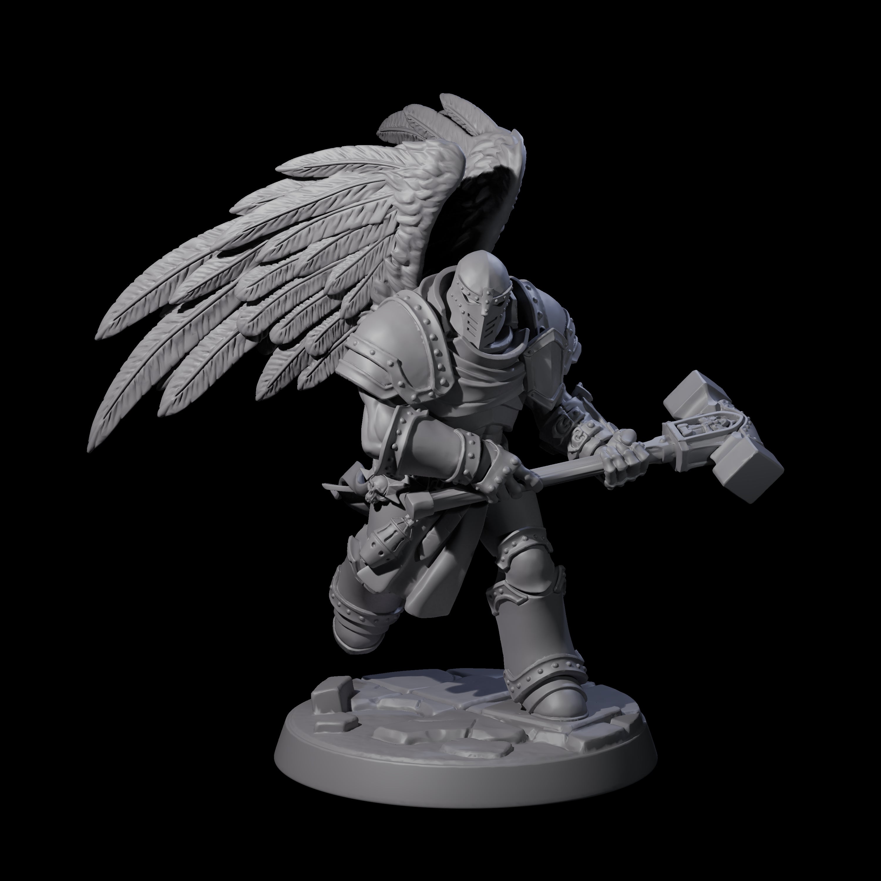 Six Celestial Foot Soliders Miniature for Dungeons and Dragons, Pathfinder or other TTRPGs