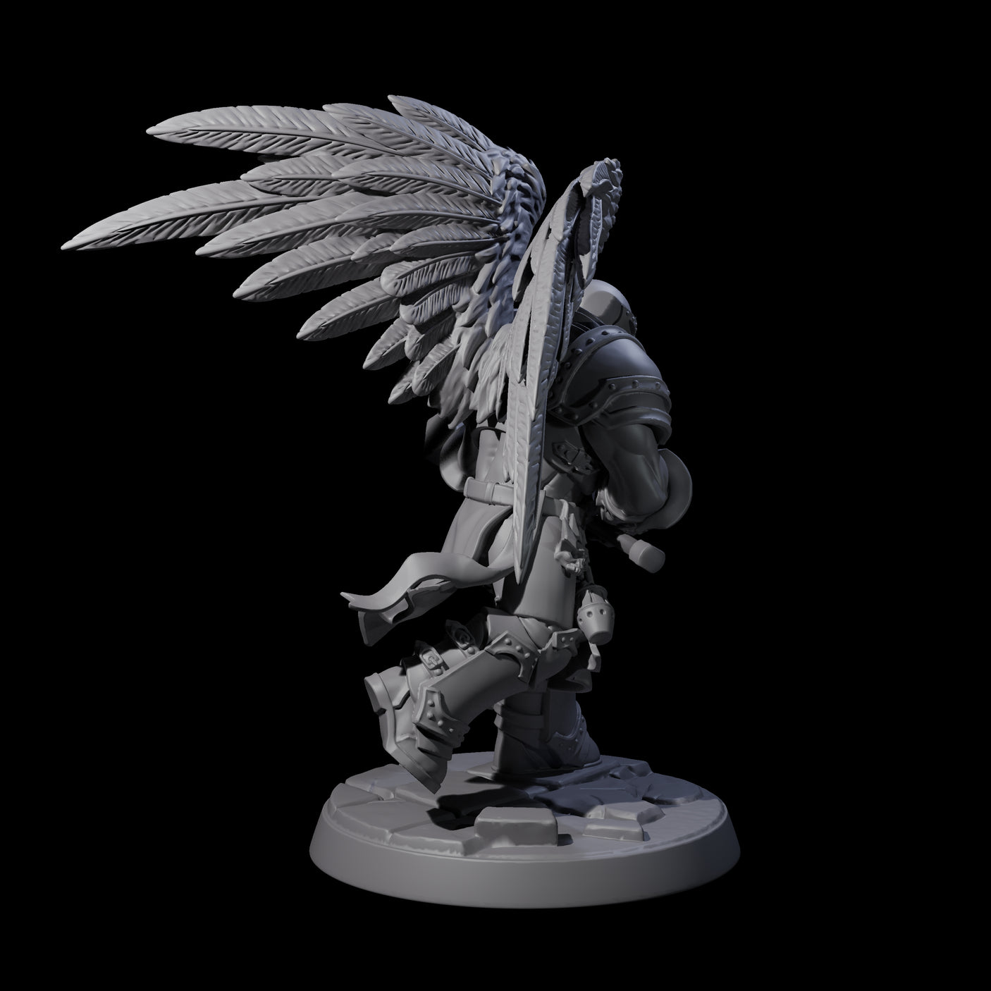 Six Celestial Foot Soliders Miniature for Dungeons and Dragons, Pathfinder or other TTRPGs