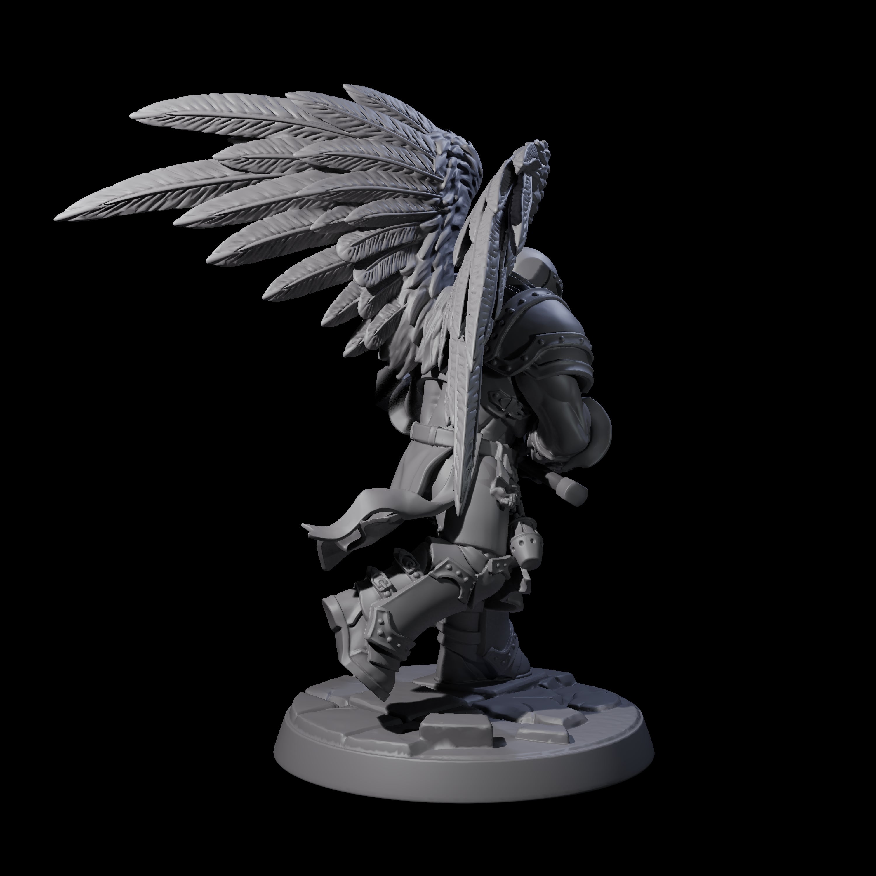 Six Celestial Foot Soliders Miniature for Dungeons and Dragons, Pathfinder or other TTRPGs