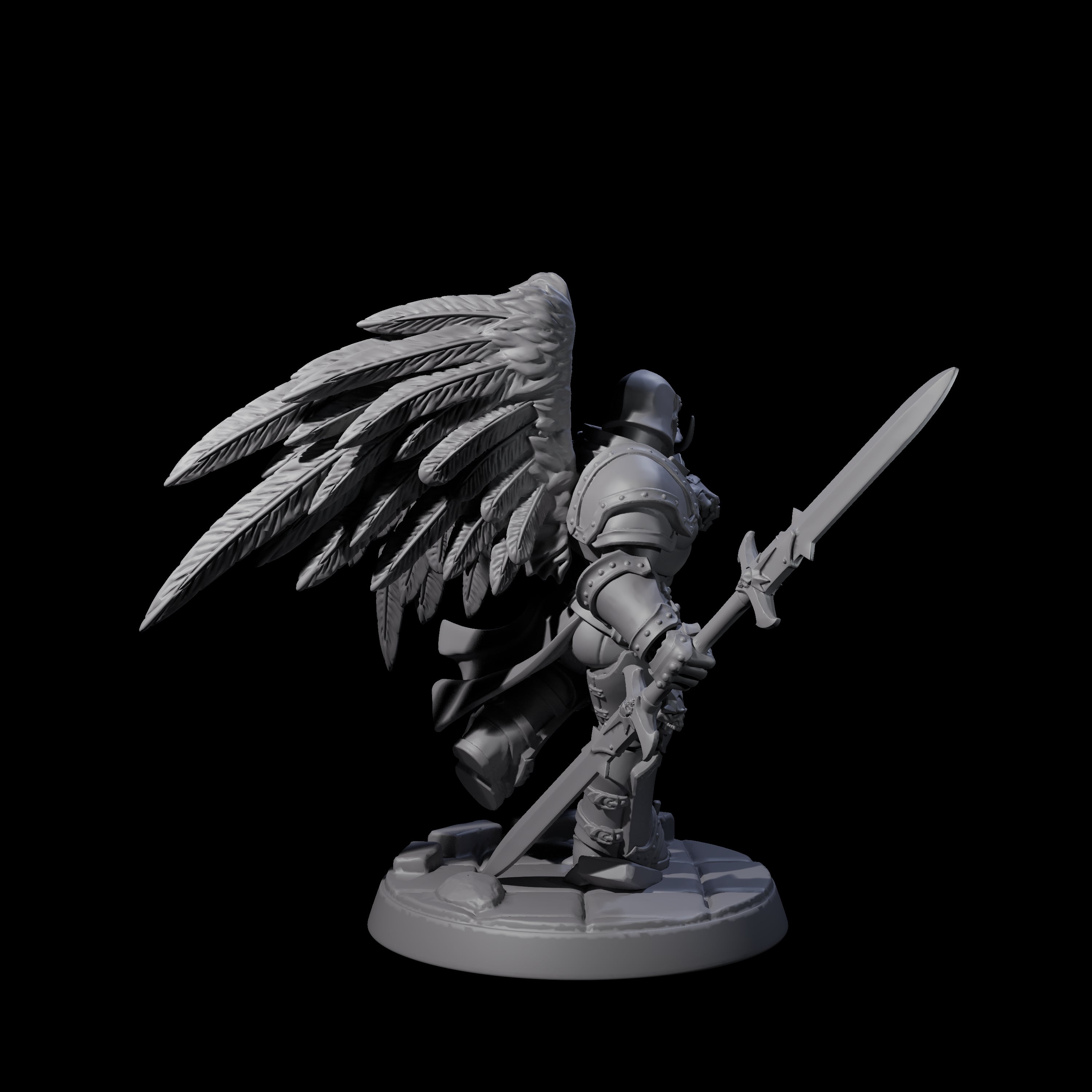 Six Celestial Foot Soliders Miniature for Dungeons and Dragons, Pathfinder or other TTRPGs