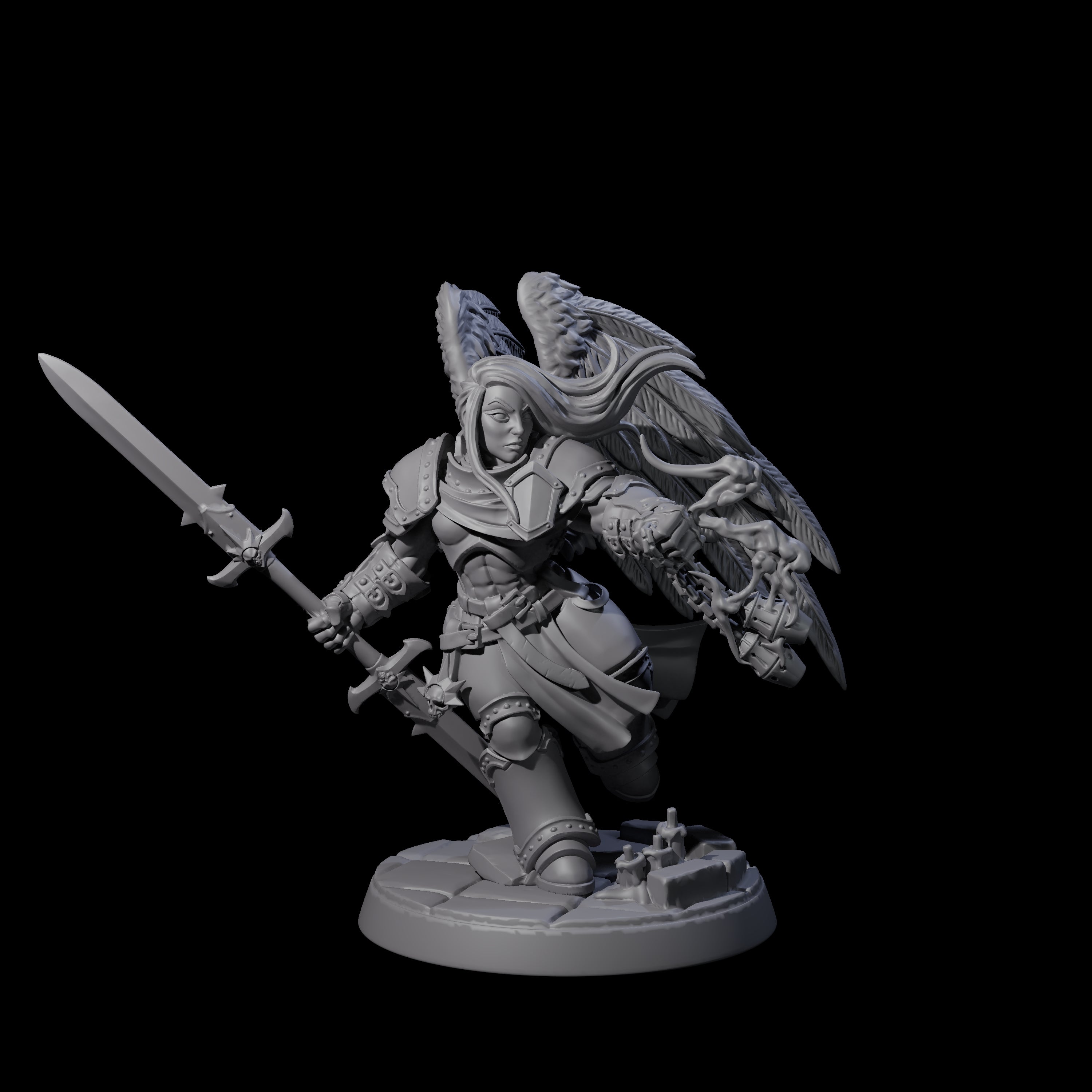 Six Celestial Foot Soliders Miniature for Dungeons and Dragons, Pathfinder or other TTRPGs