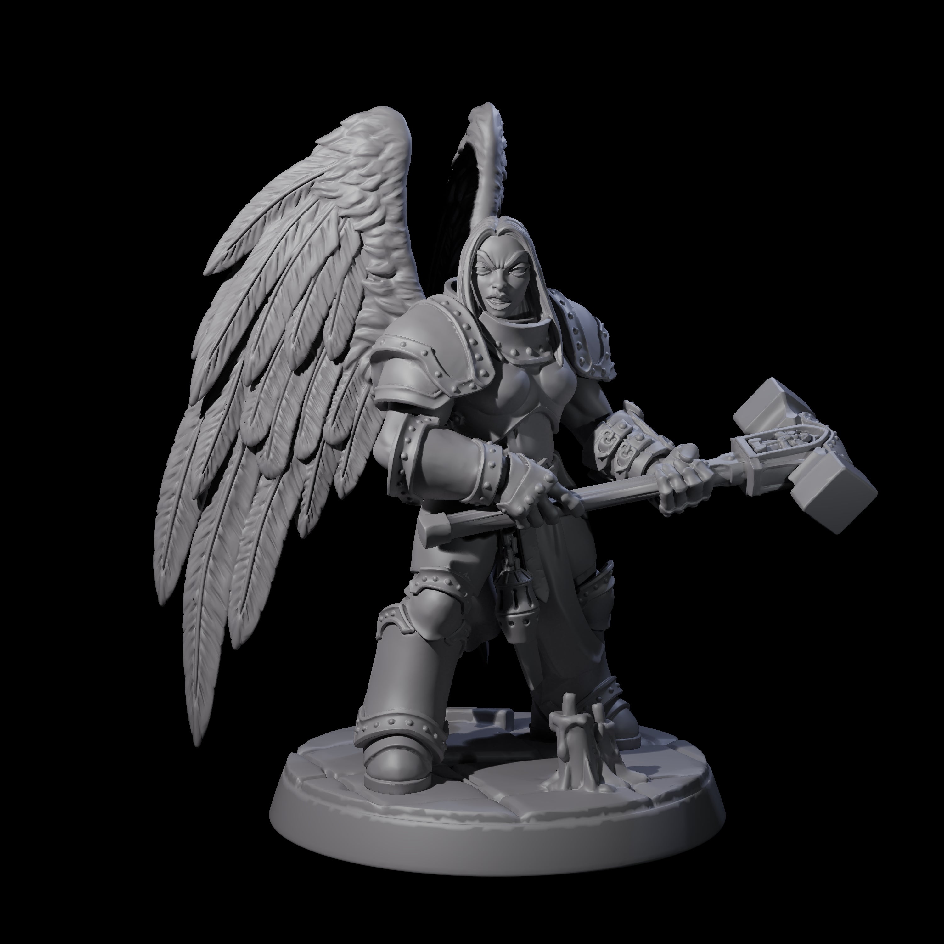 Six Celestial Foot Soliders Miniature for Dungeons and Dragons, Pathfinder or other TTRPGs