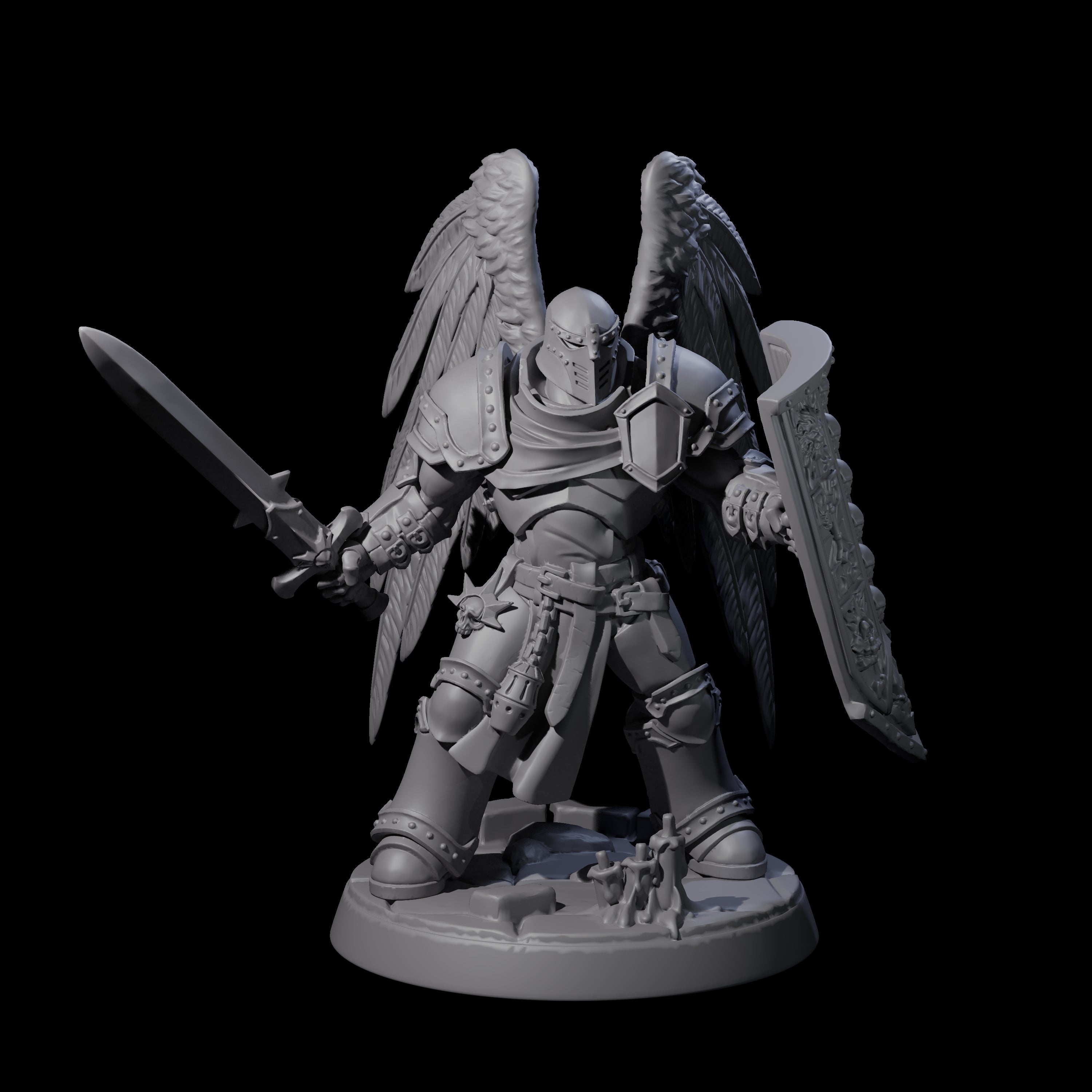 Six Celestial Foot Soliders Miniature for Dungeons and Dragons, Pathfinder or other TTRPGs