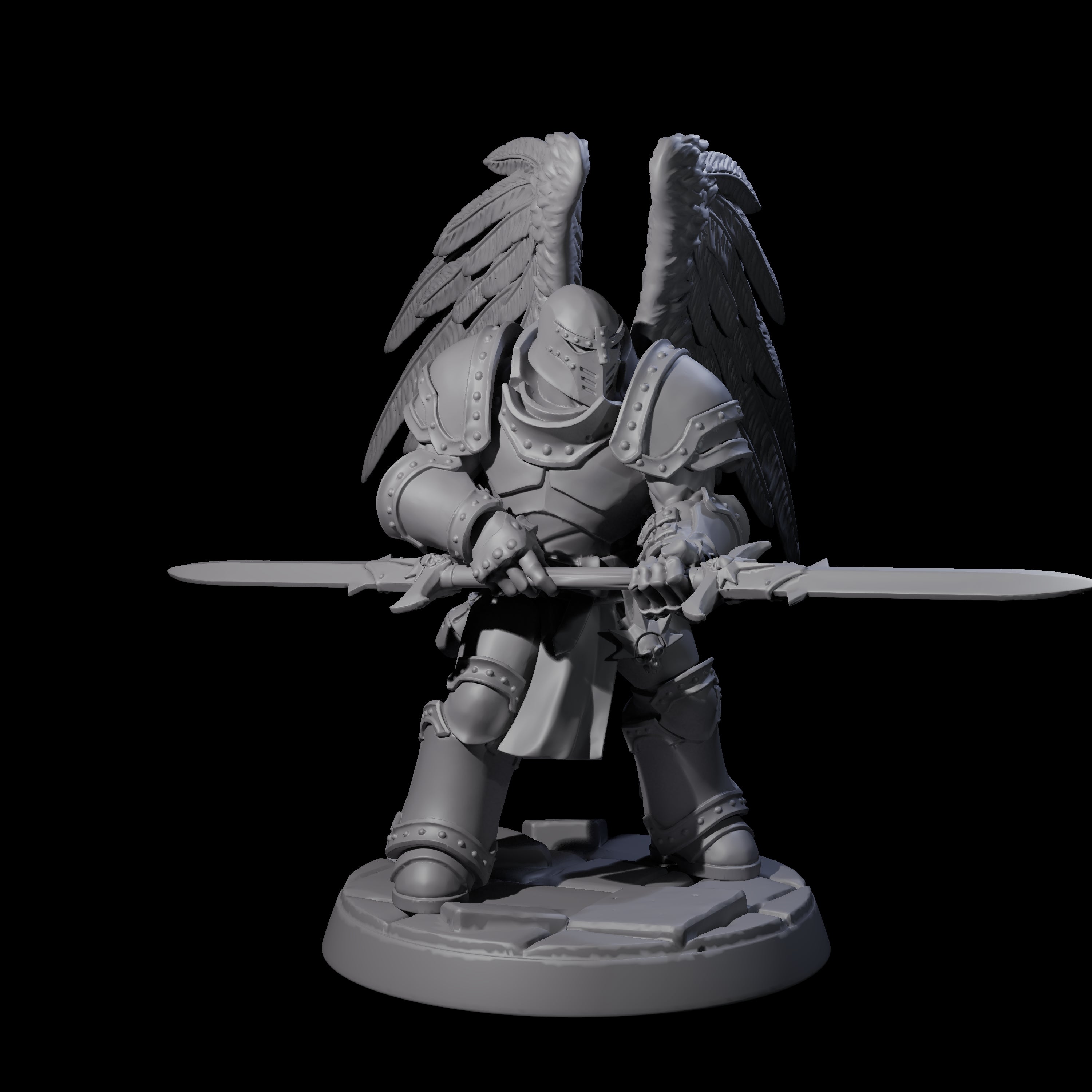 Six Celestial Foot Soliders Miniature for Dungeons and Dragons, Pathfinder or other TTRPGs