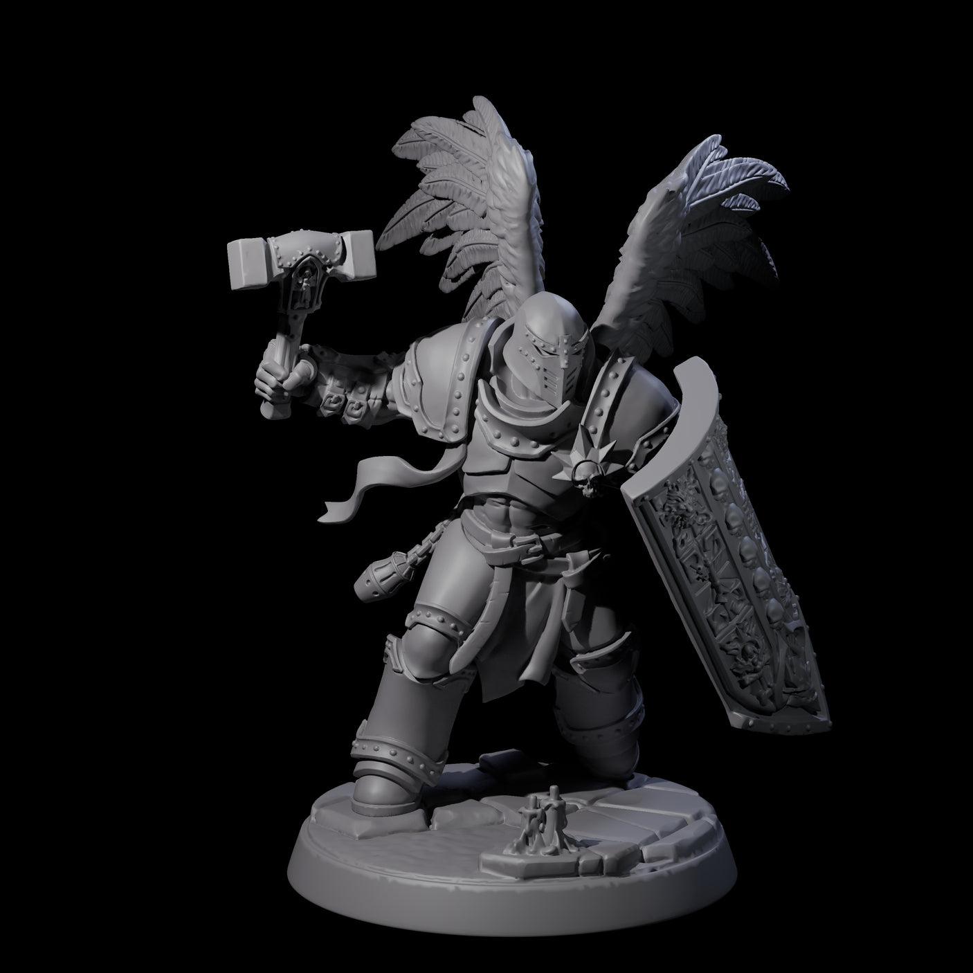 Six Celestial Foot Soliders Miniature for Dungeons and Dragons, Pathfinder or other TTRPGs