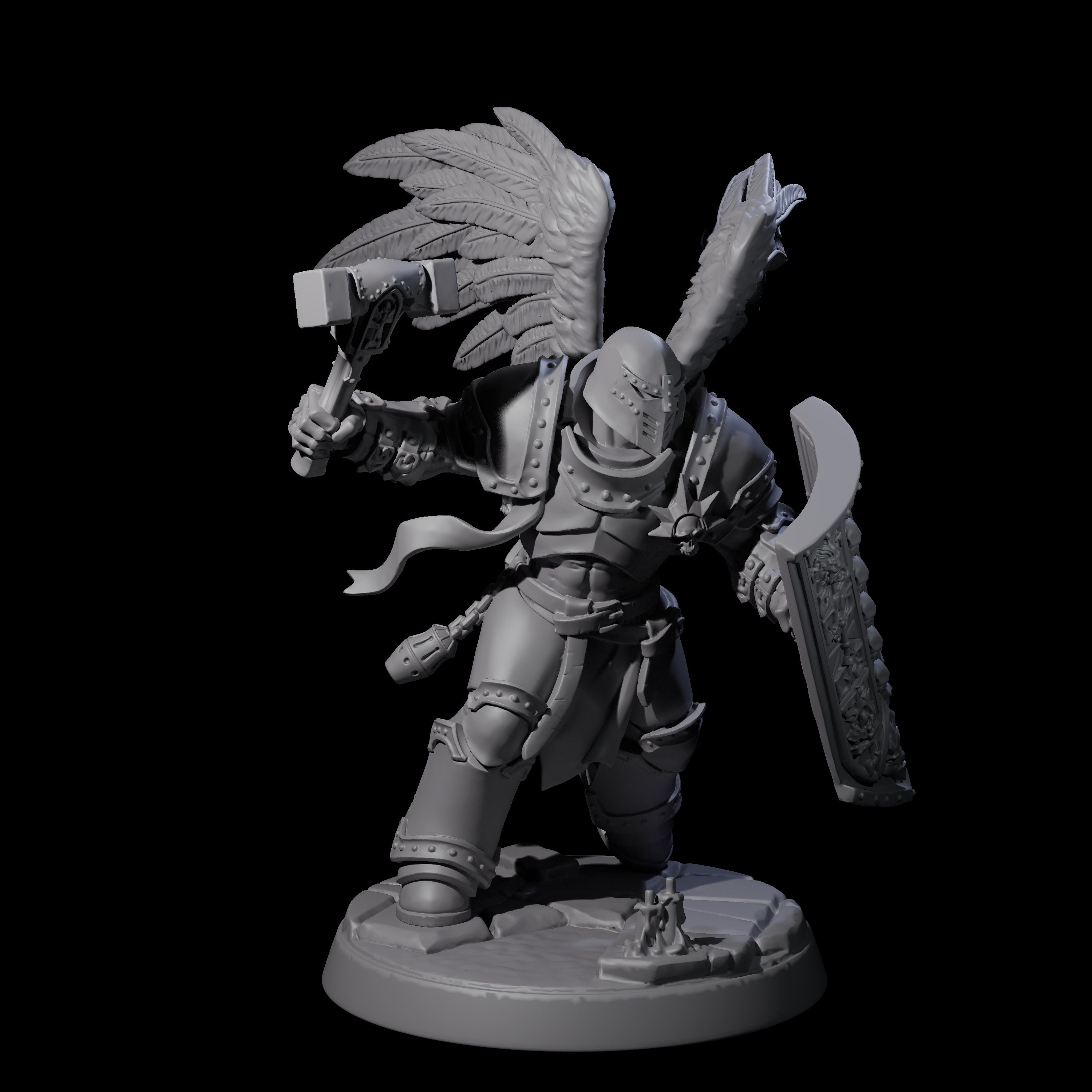 Six Celestial Foot Soliders Miniature for Dungeons and Dragons, Pathfinder or other TTRPGs