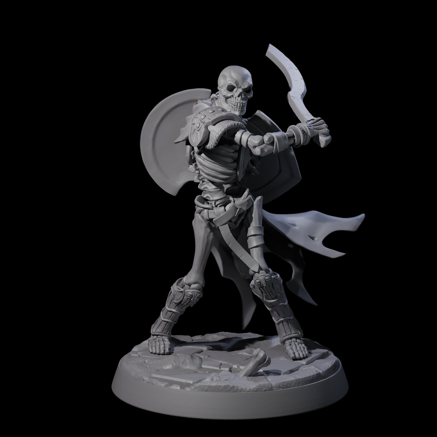 Six Clattering Skeletons Miniature for Dungeons and Dragons, Pathfinder or other TTRPGs