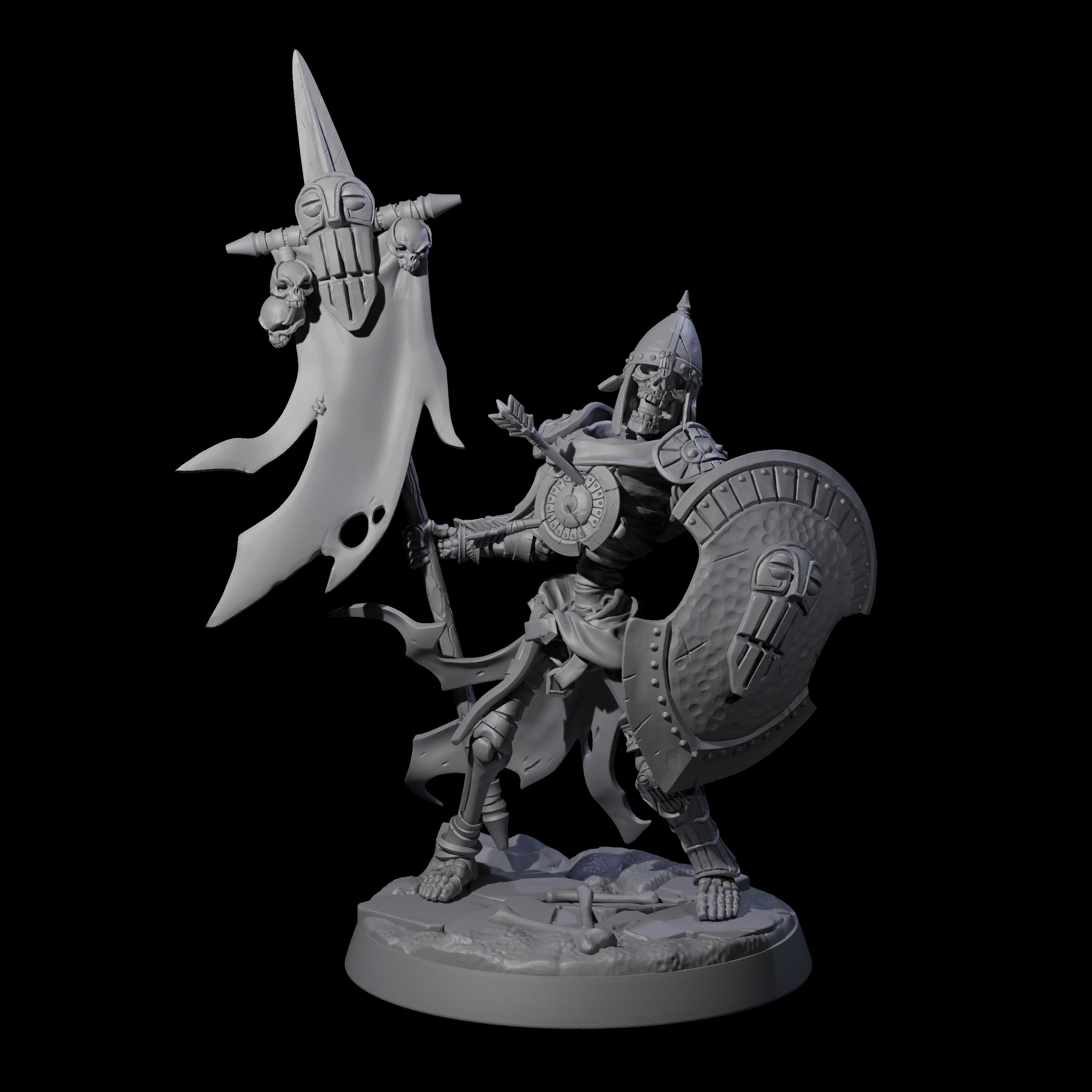 Six Clattering Skeletons Miniature for Dungeons and Dragons, Pathfinder or other TTRPGs
