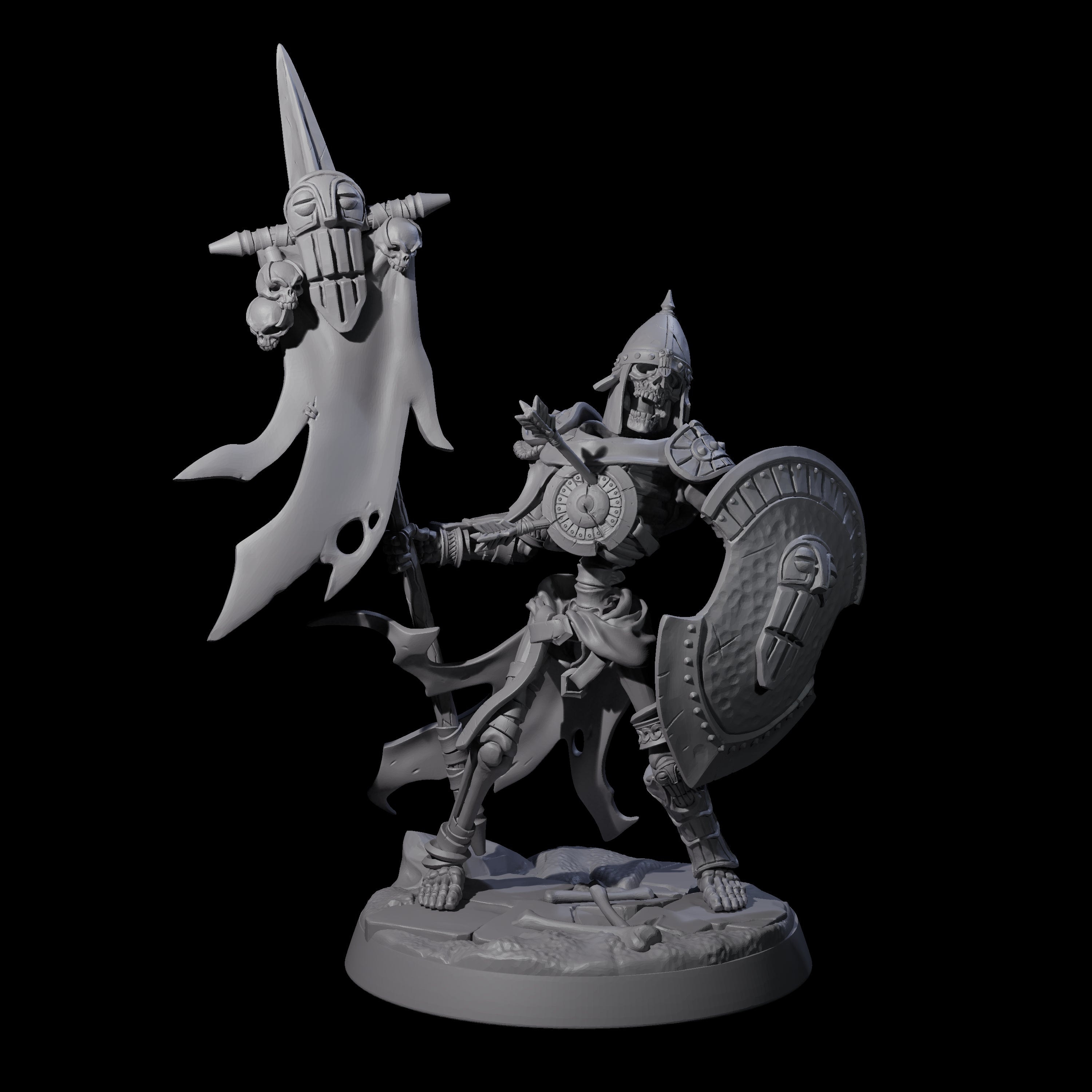 Six Clattering Skeletons Miniature for Dungeons and Dragons, Pathfinder or other TTRPGs