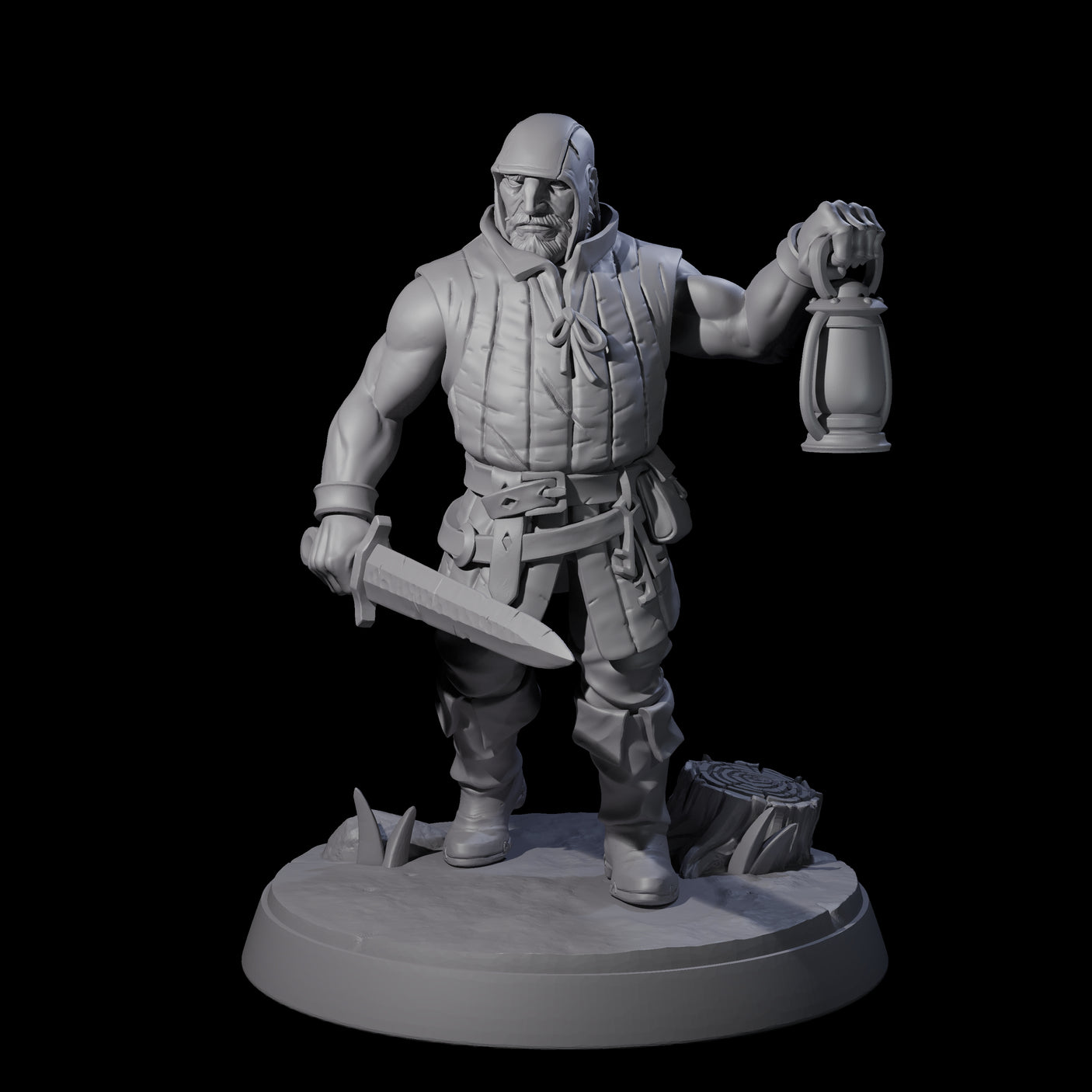 Six Cobbled Together Militia Miniature for Dungeons and Dragons, Pathfinder or other TTRPGs