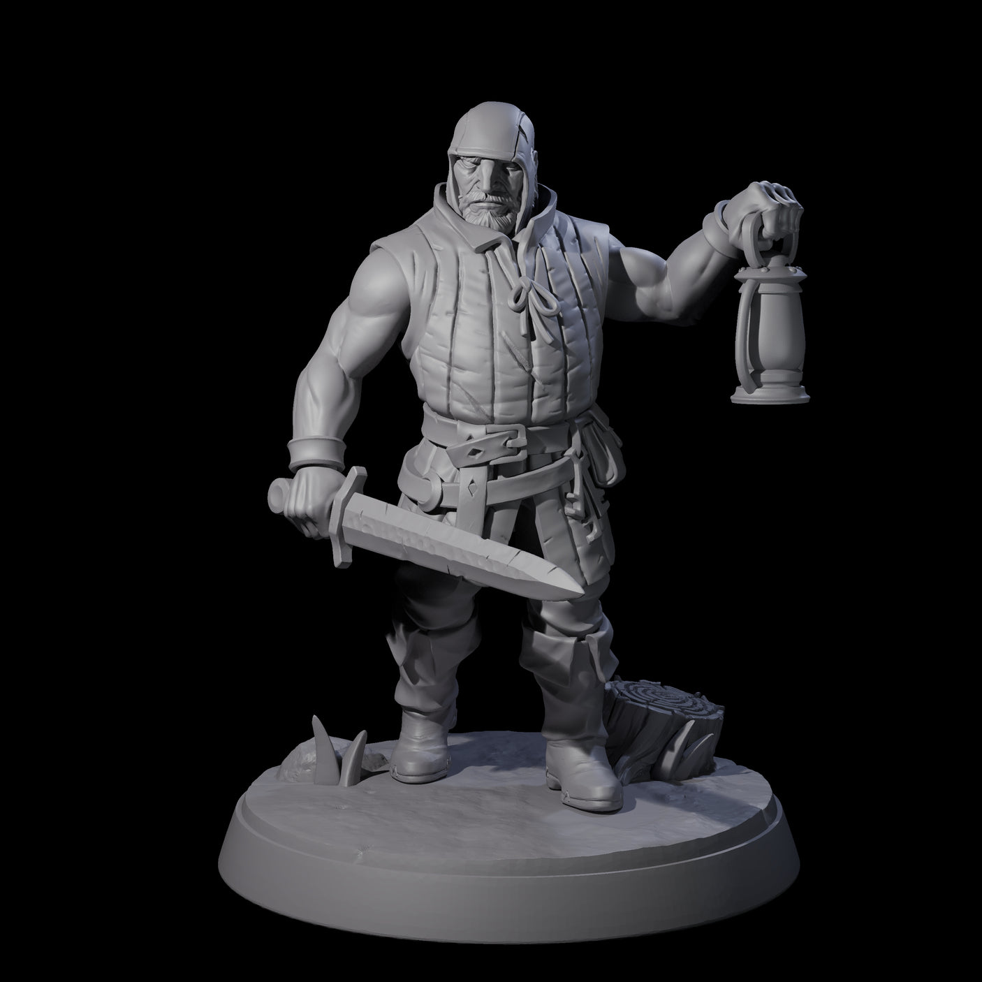 Six Cobbled Together Militia Miniature for Dungeons and Dragons, Pathfinder or other TTRPGs