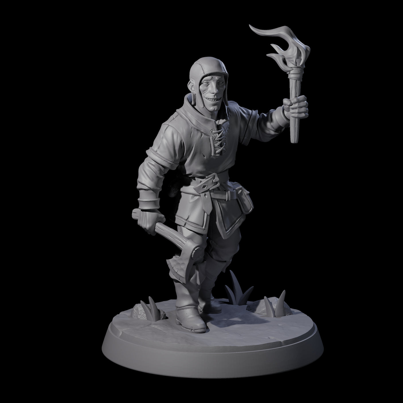 Six Cobbled Together Militia Miniature for Dungeons and Dragons, Pathfinder or other TTRPGs