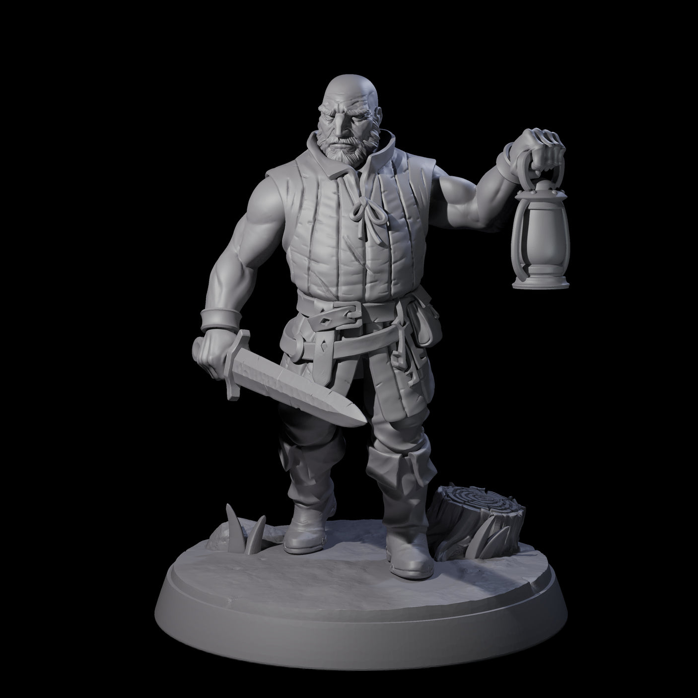 Six Cobbled Together Militia Miniature for Dungeons and Dragons, Pathfinder or other TTRPGs