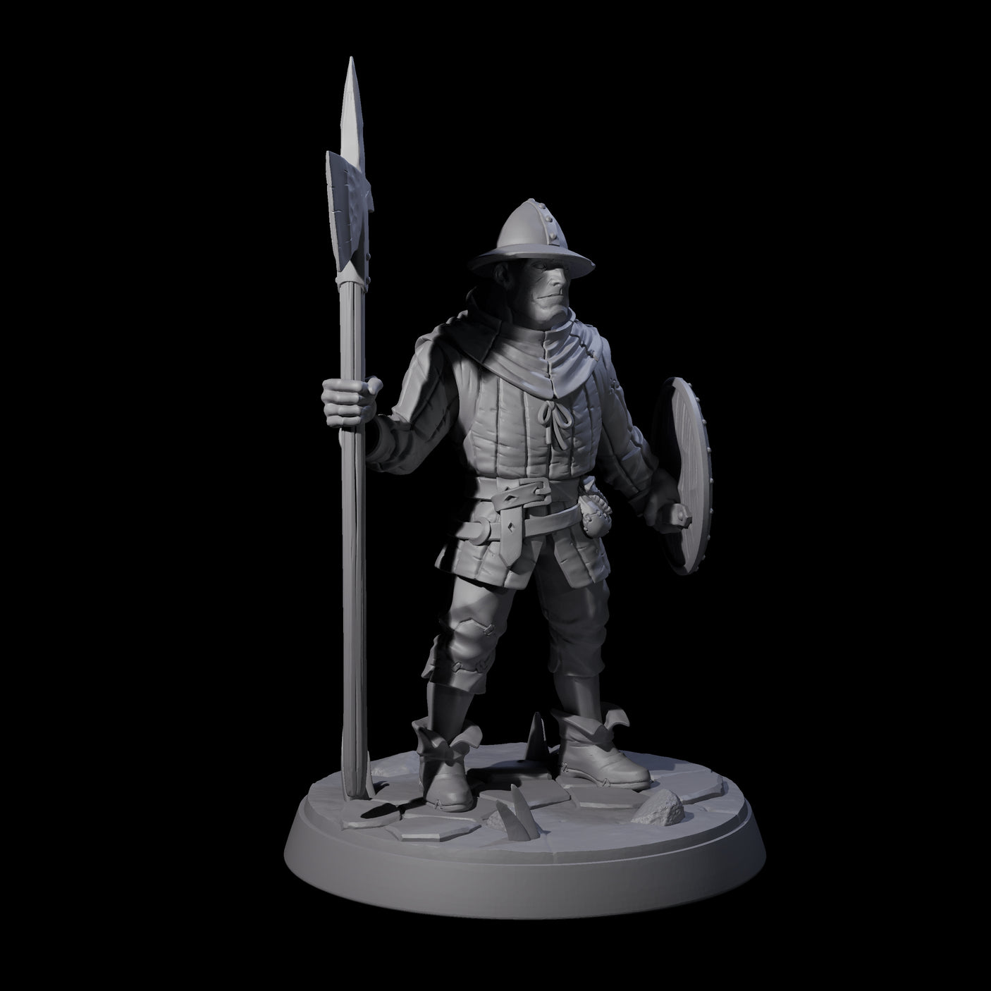 Six Cobbled Together Militia Miniature for Dungeons and Dragons, Pathfinder or other TTRPGs