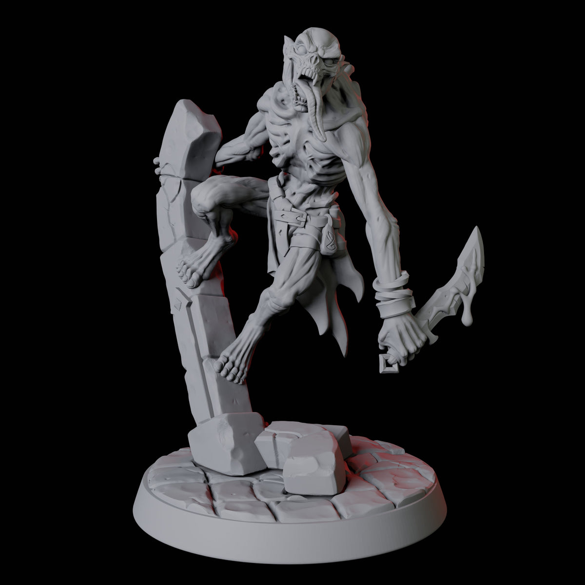 Six Creeping Ghouls Miniature for Dungeons and Dragons, Pathfinder or other TTRPGs