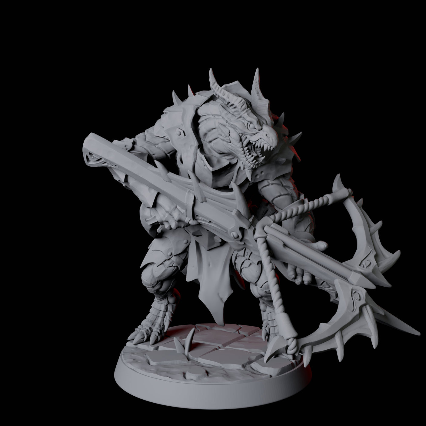 Six Dauntless Dragonborn Fighters Miniature for Dungeons and Dragons, Pathfinder or other TTRPGs