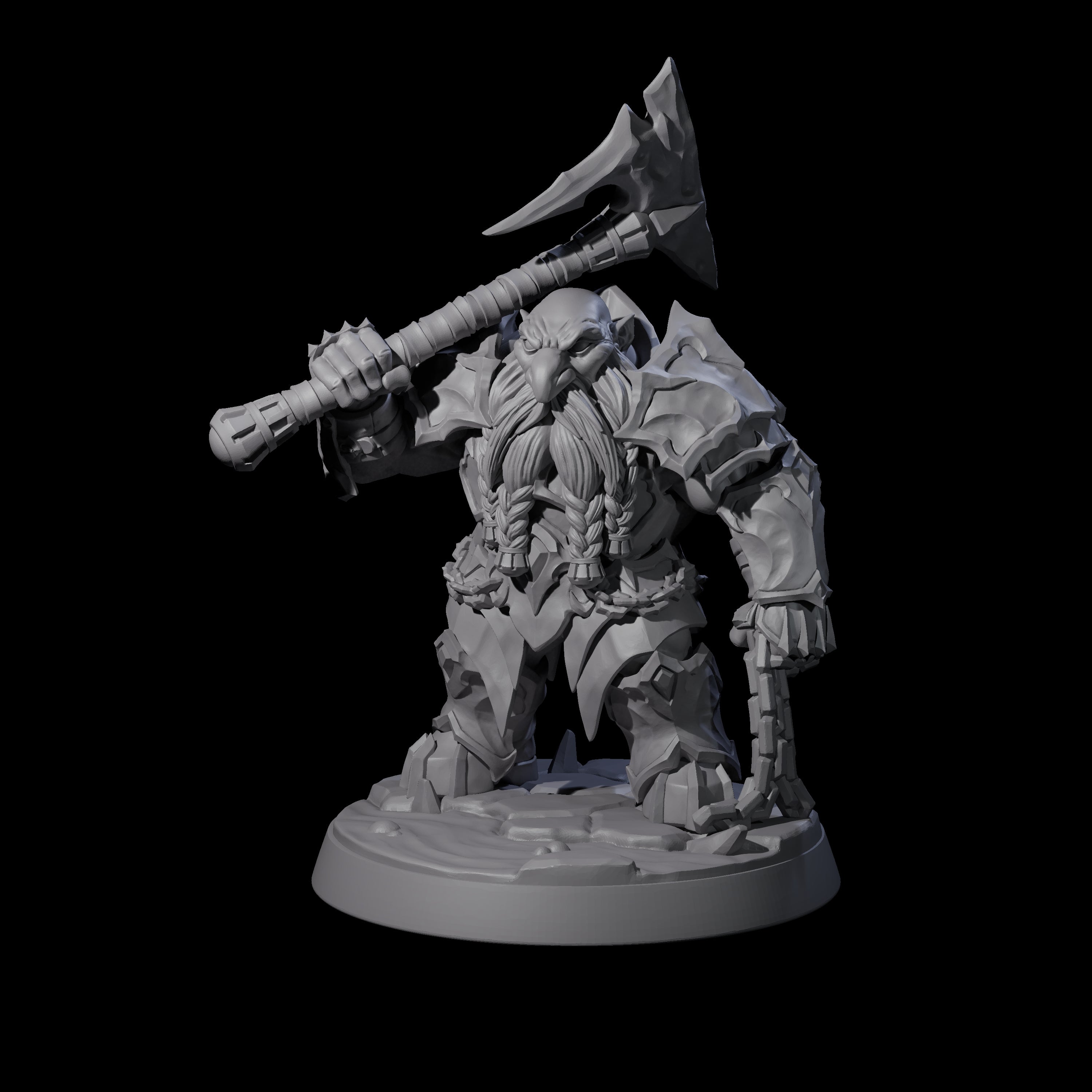 Six Deepcrust Dwarves Miniature for Dungeons and Dragons, Pathfinder or other TTRPGs