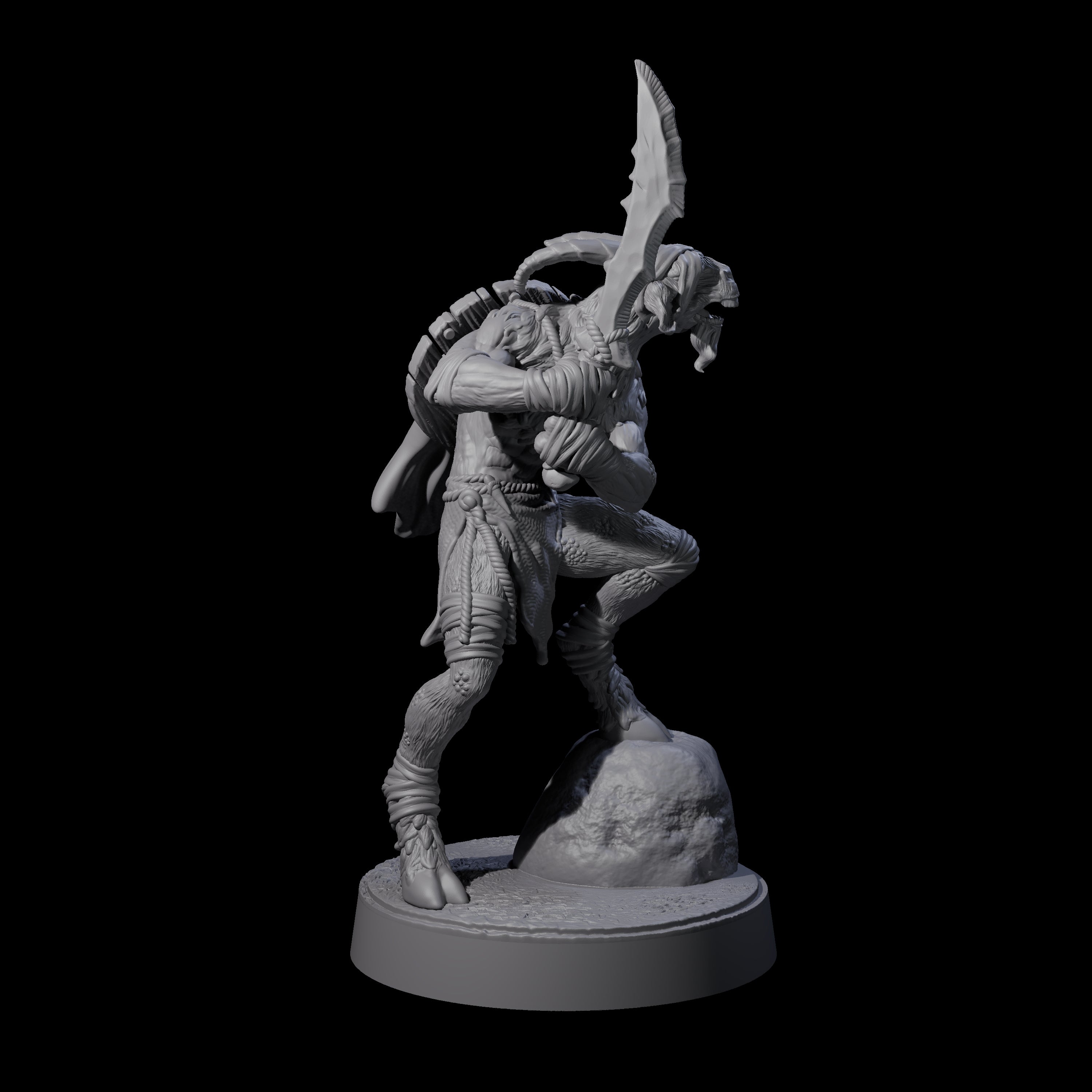 Six Defiant Goatfolk Fighters Miniature for Dungeons and Dragons, Pathfinder or other TTRPGs