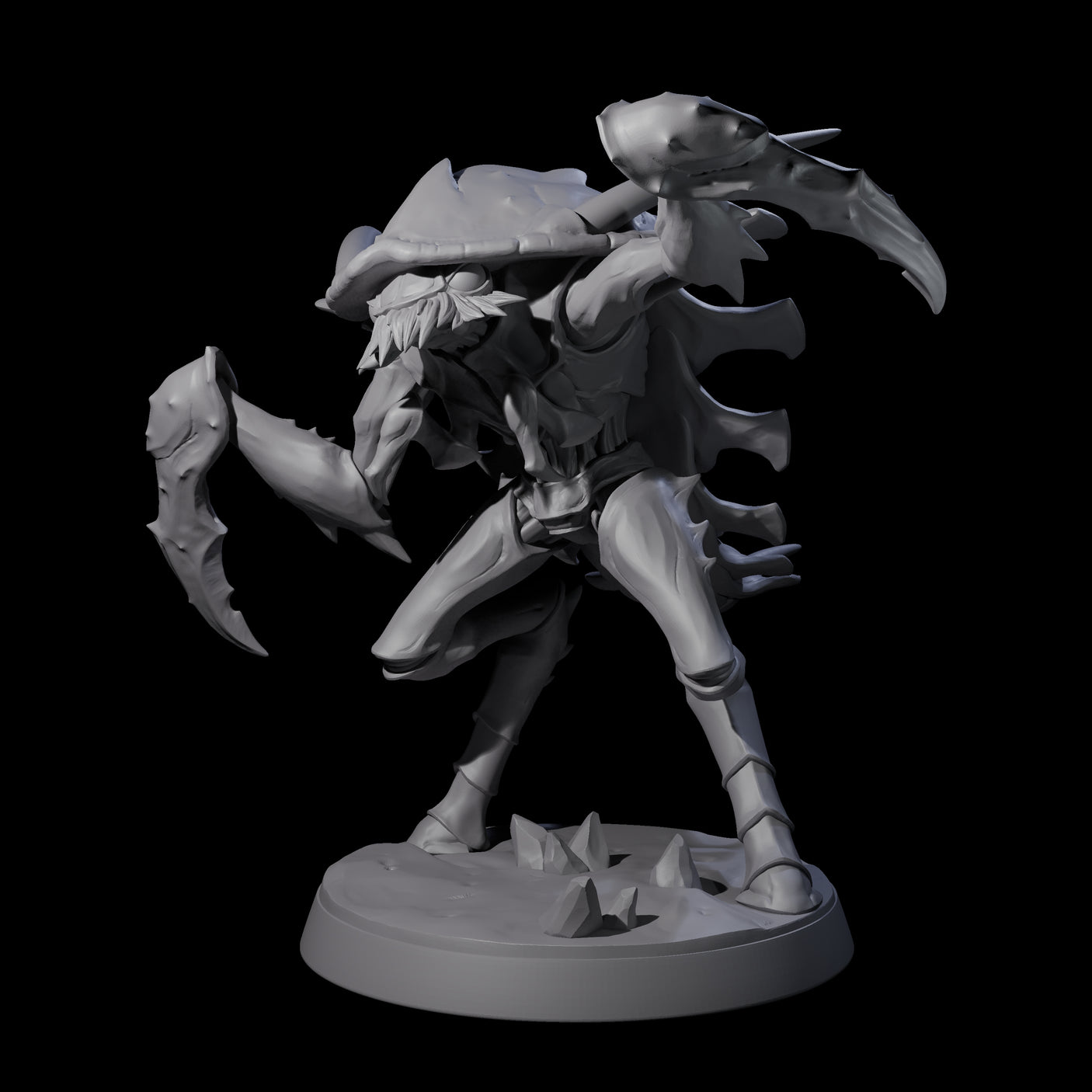 Six Droning Thri-kreen Thralls Miniature for Dungeons and Dragons, Pathfinder or other TTRPGs