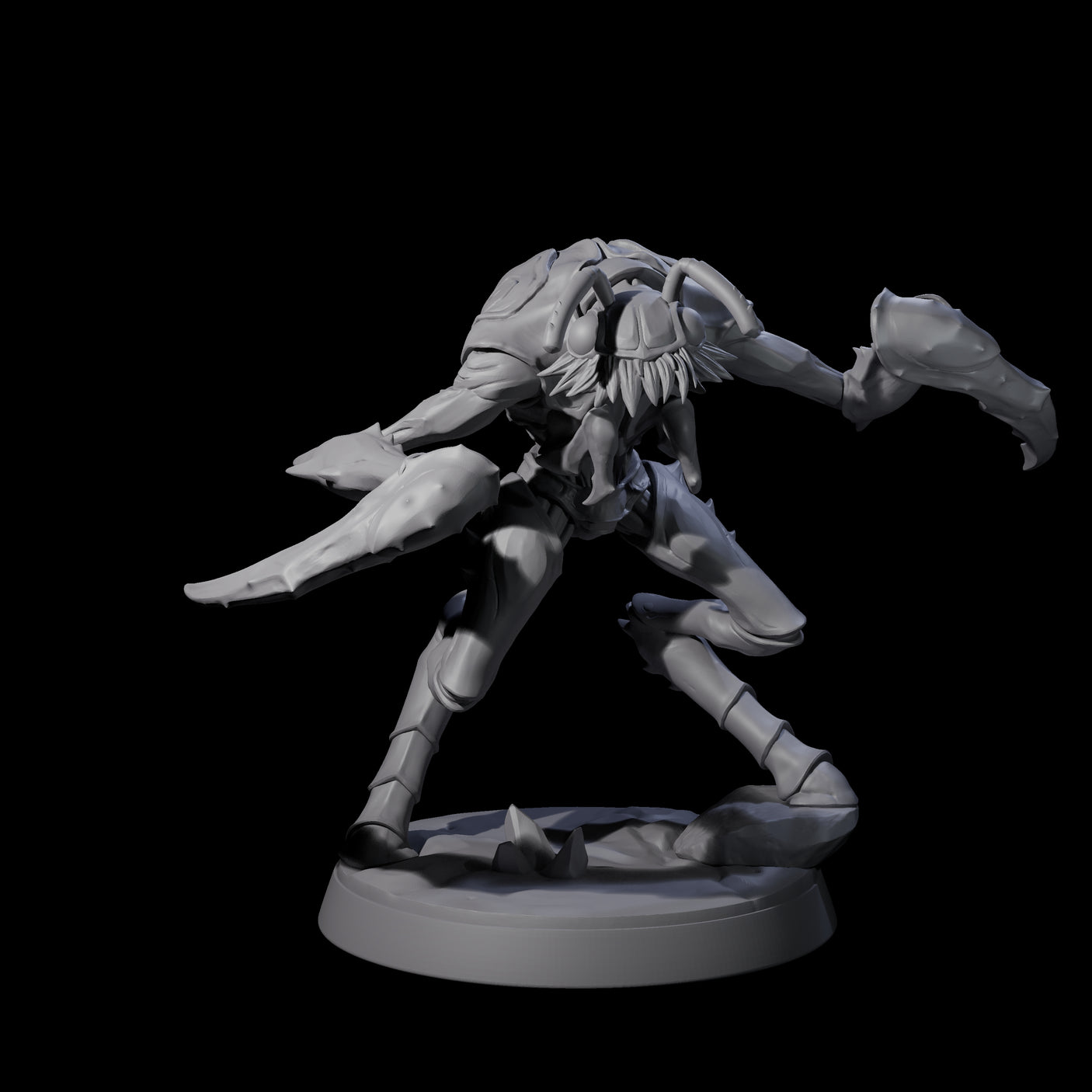 Six Droning Thri-kreen Thralls Miniature for Dungeons and Dragons, Pathfinder or other TTRPGs