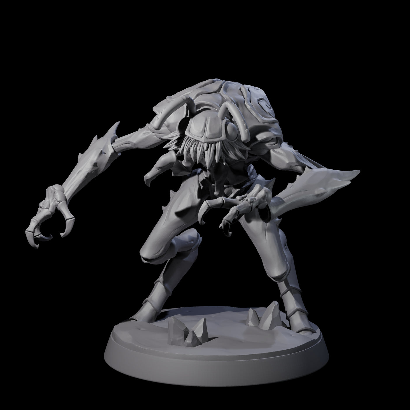Six Droning Thri-kreen Thralls Miniature for Dungeons and Dragons, Pathfinder or other TTRPGs
