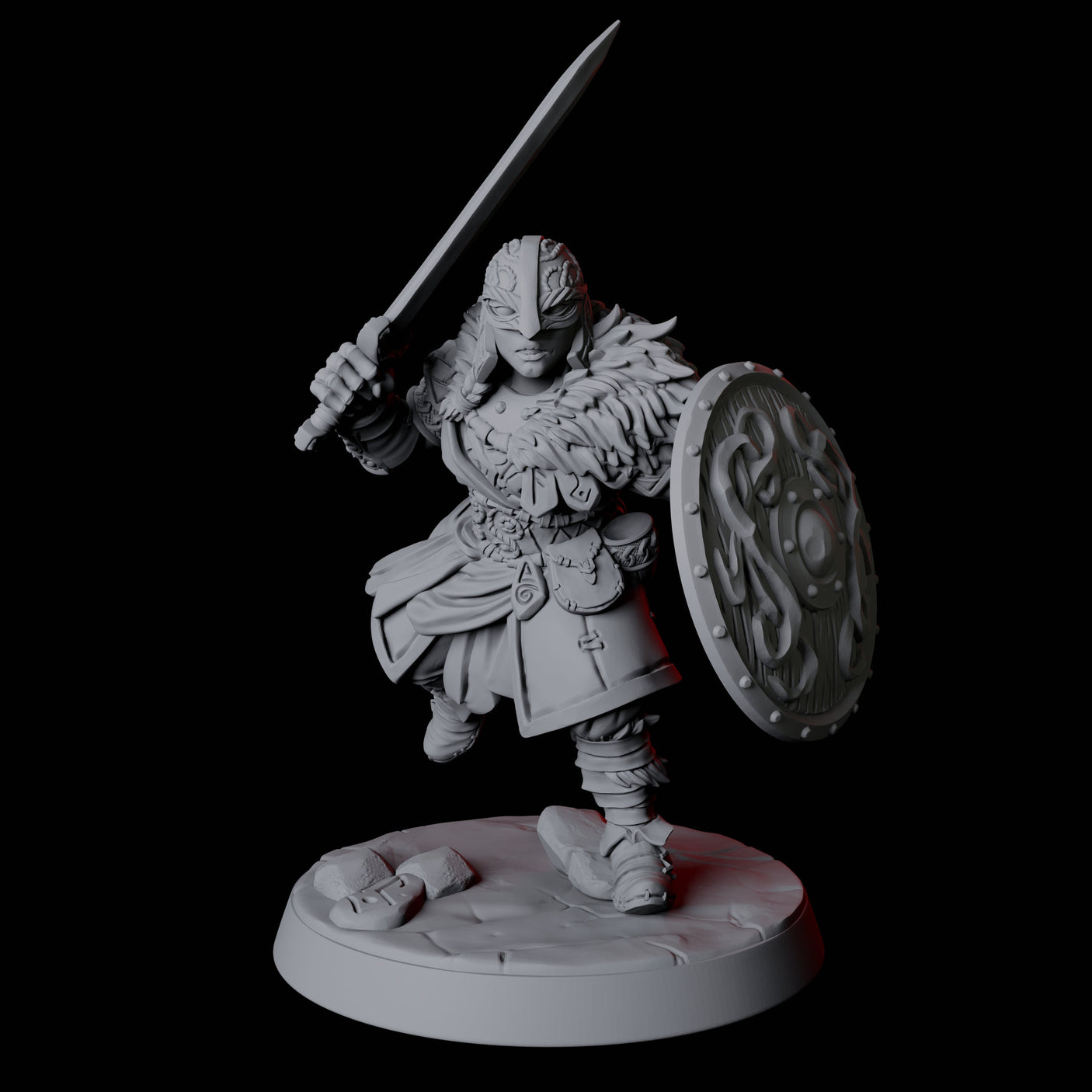 Six Fierce Northmen Berserkers Miniature for Dungeons and Dragons, Pathfinder or other TTRPGs