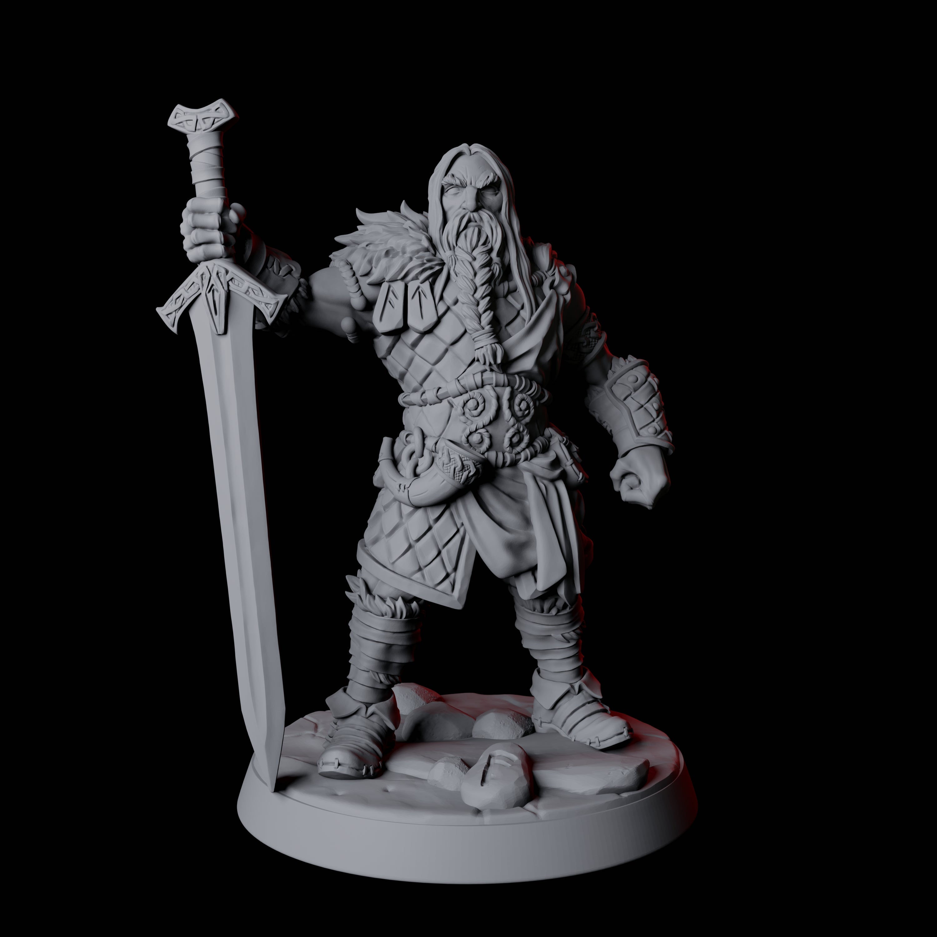 Six Fierce Northmen Berserkers Miniature for Dungeons and Dragons, Pathfinder or other TTRPGs