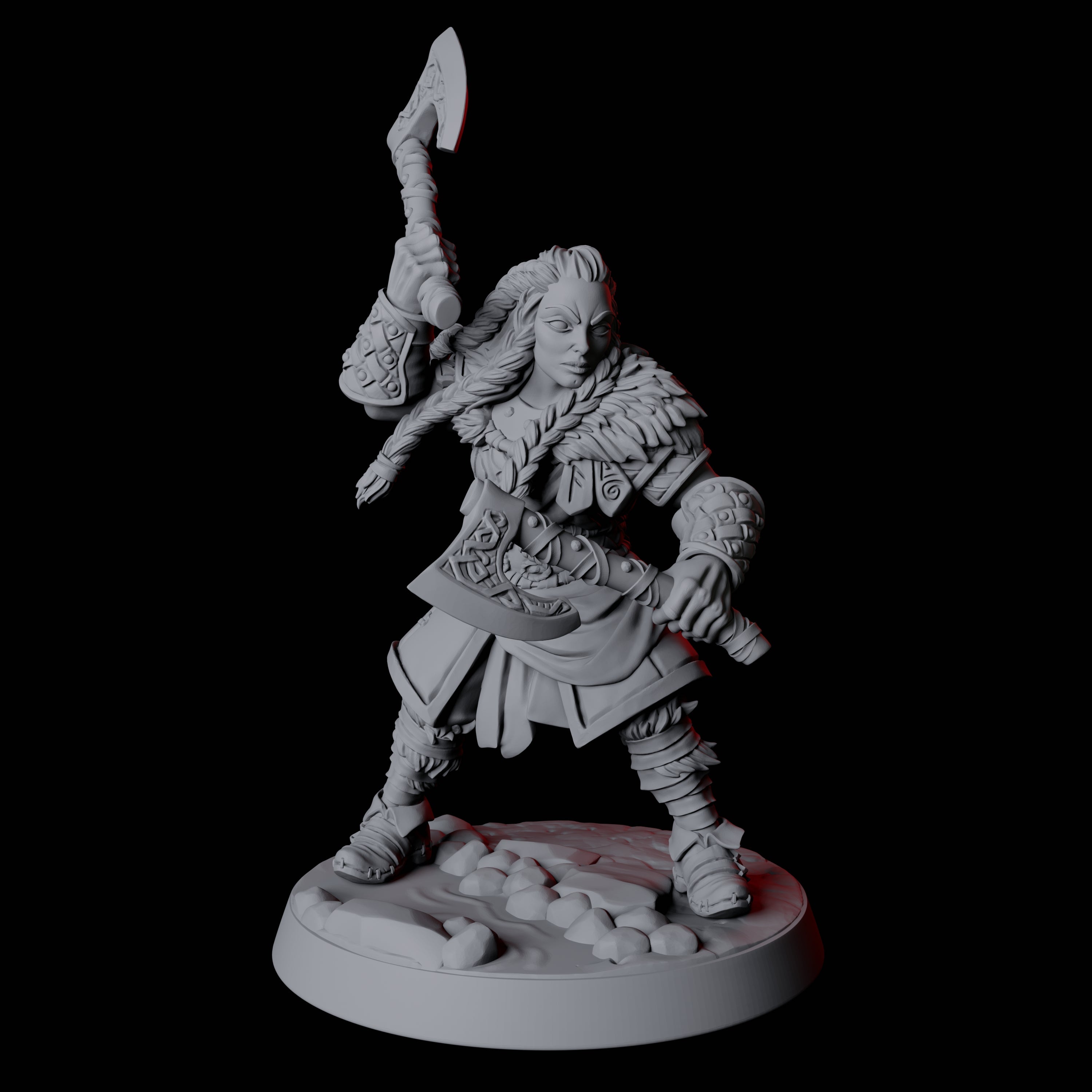 Six Fierce Northmen Berserkers Miniature for Dungeons and Dragons, Pathfinder or other TTRPGs