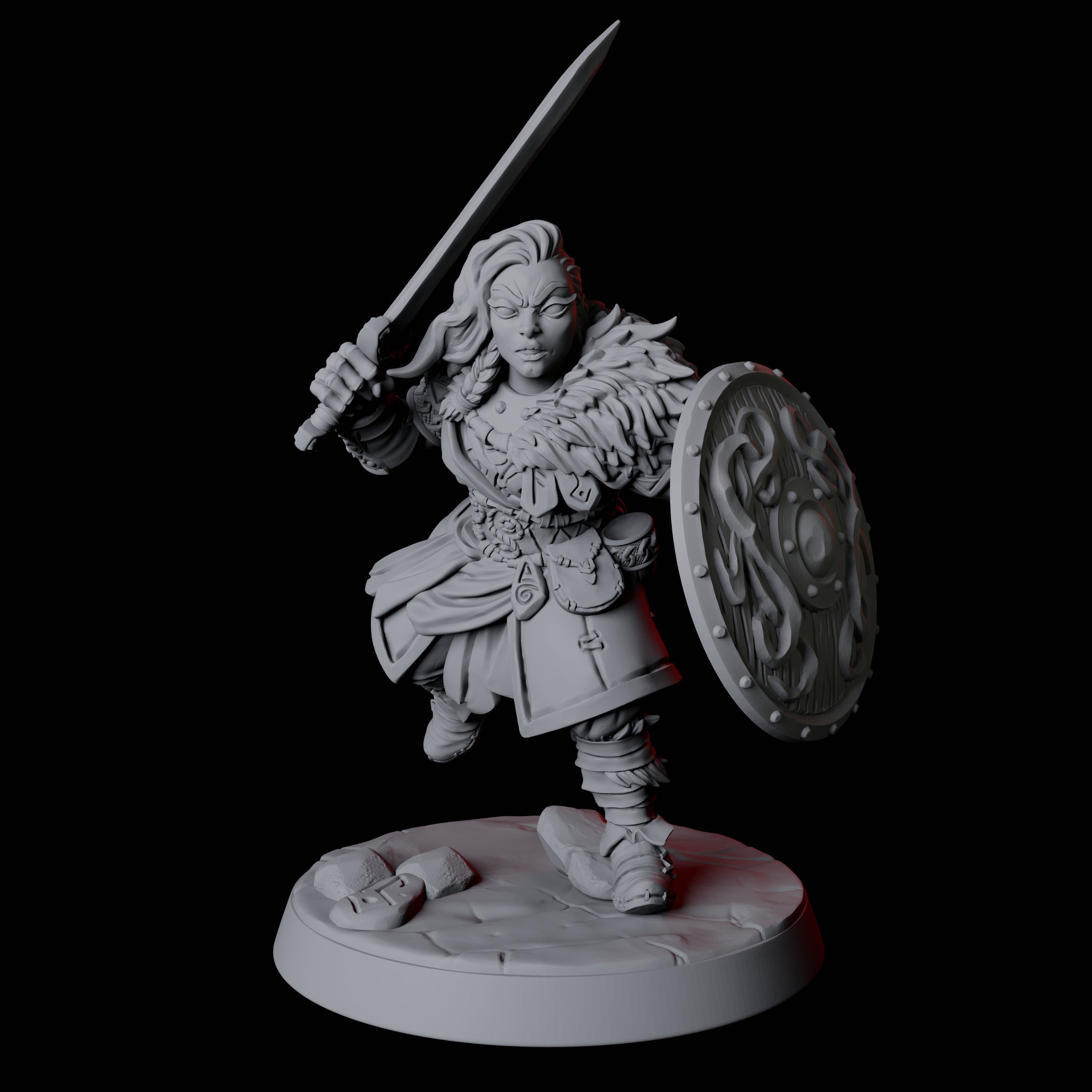 Six Fierce Northmen Berserkers Miniature for Dungeons and Dragons, Pathfinder or other TTRPGs