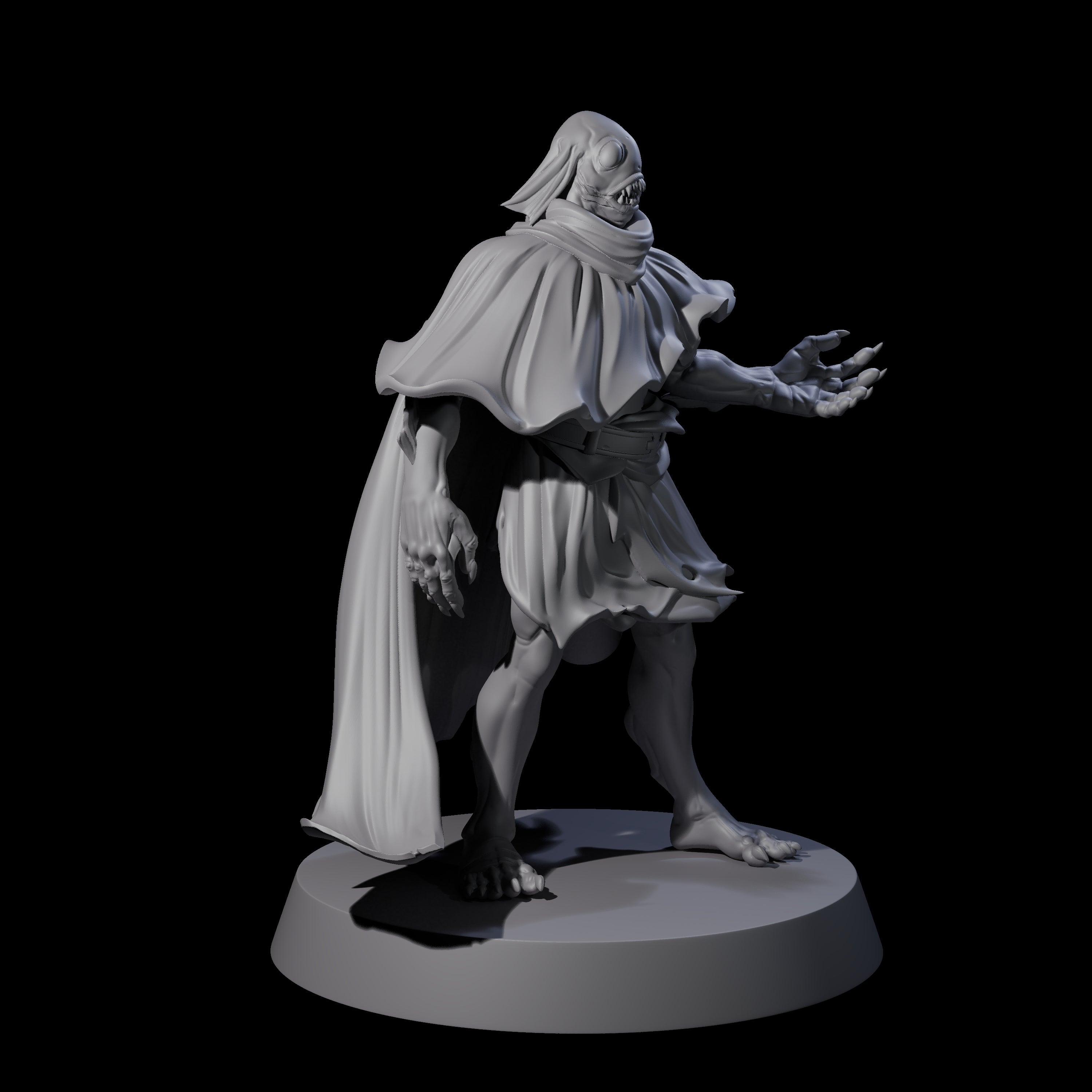 Six Fishy Deep Ones Miniature for Dungeons and Dragons, Pathfinder or other TTRPGs