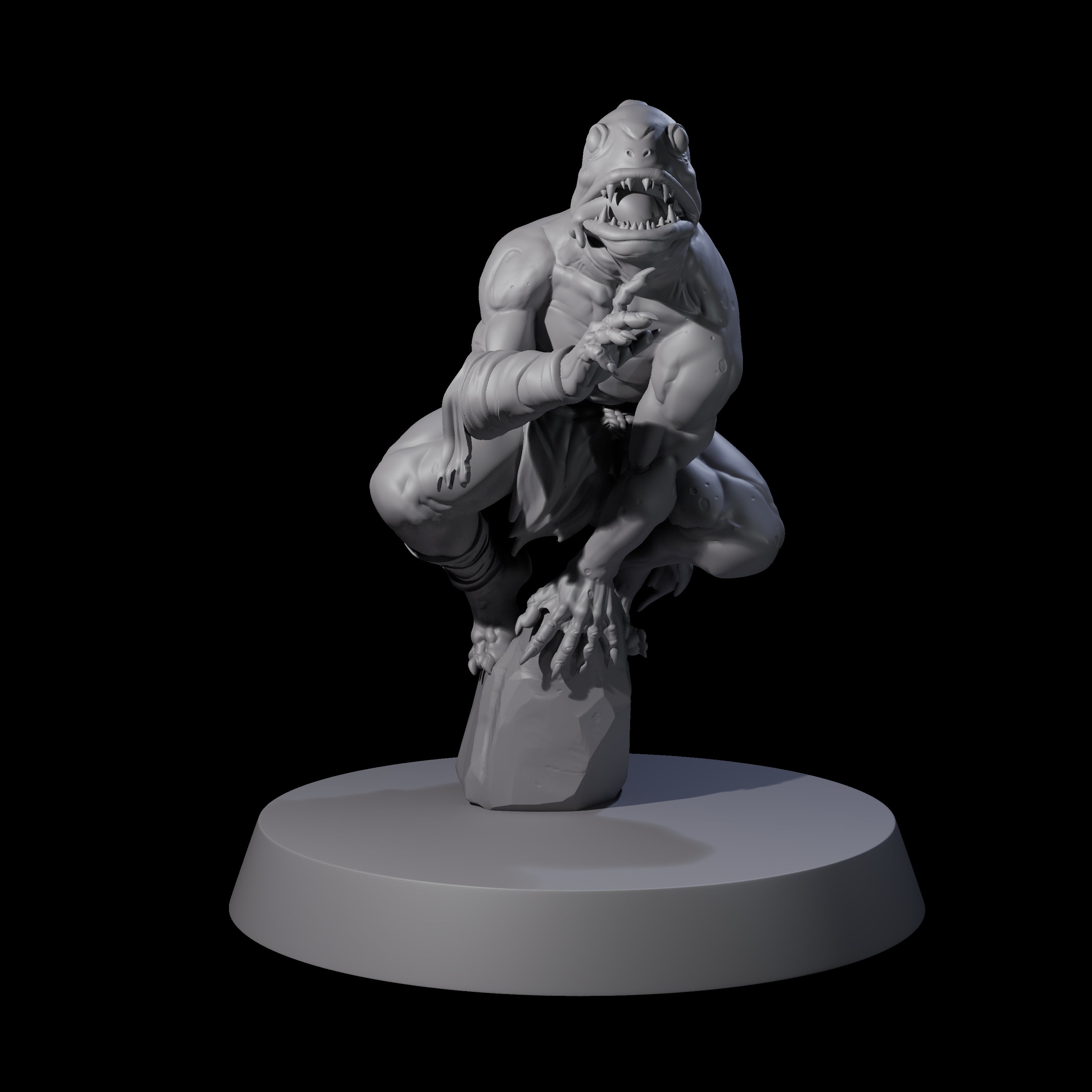 Six Fishy Deep Ones Miniature for Dungeons and Dragons, Pathfinder or other TTRPGs