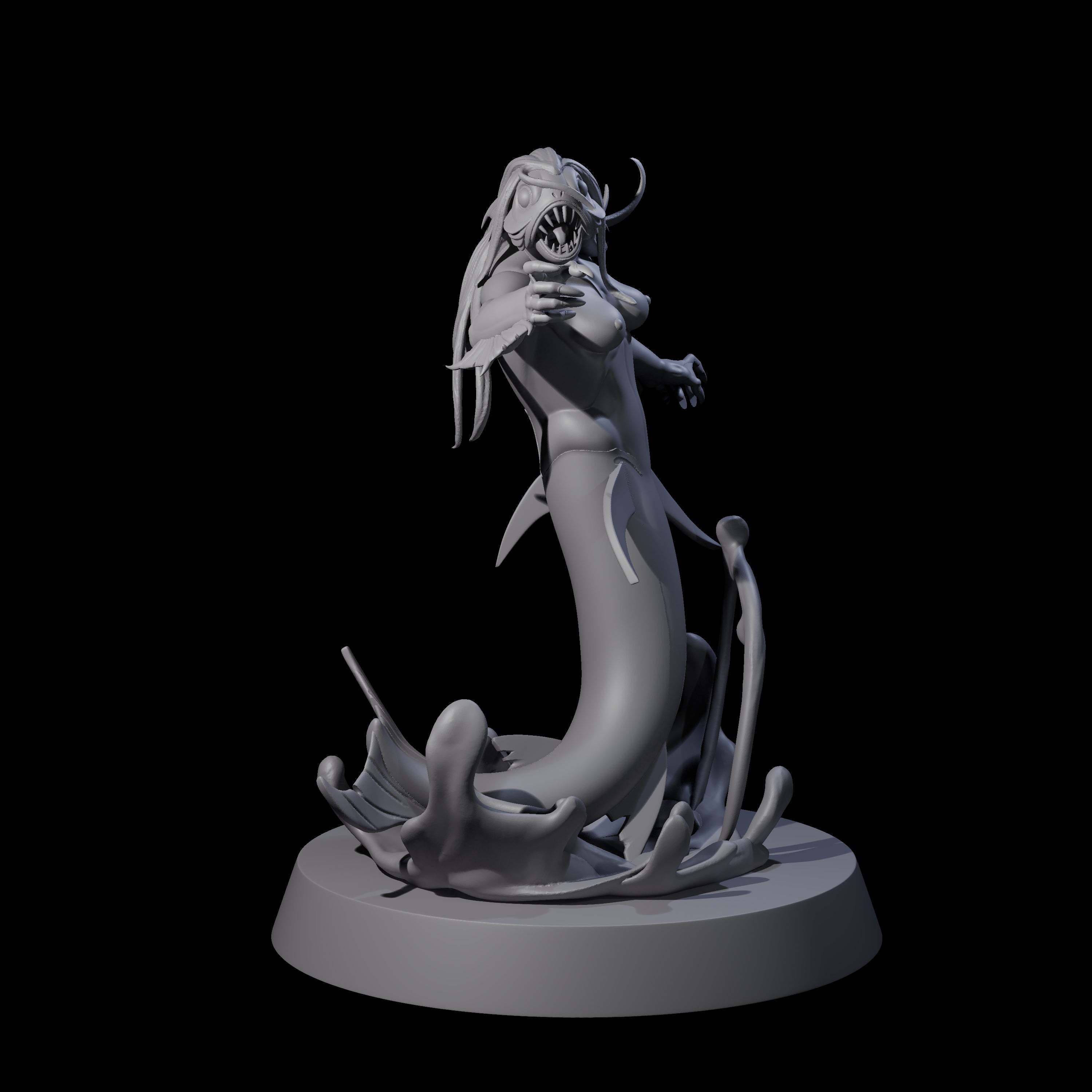 Six Fishy Deep Ones Miniature for Dungeons and Dragons, Pathfinder or other TTRPGs