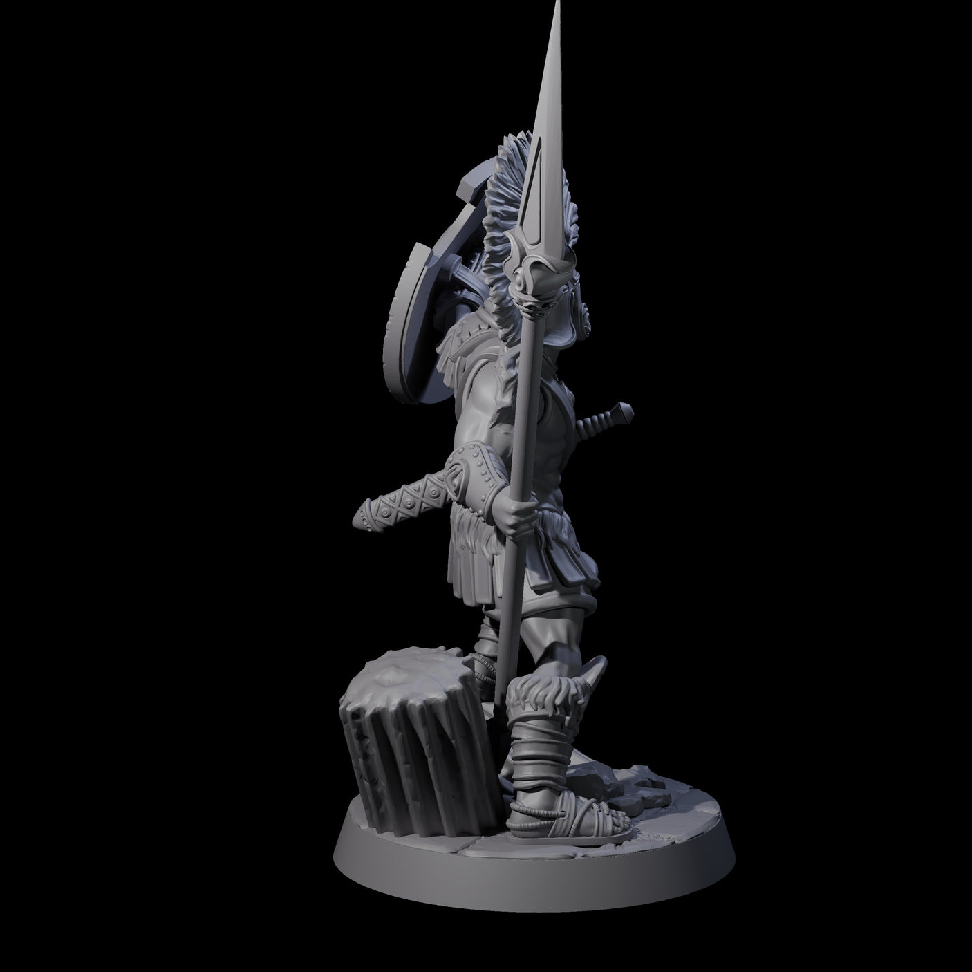Six Greek Inspired Spear Hoplites Miniature for Dungeons and Dragons, Pathfinder or other TTRPGs