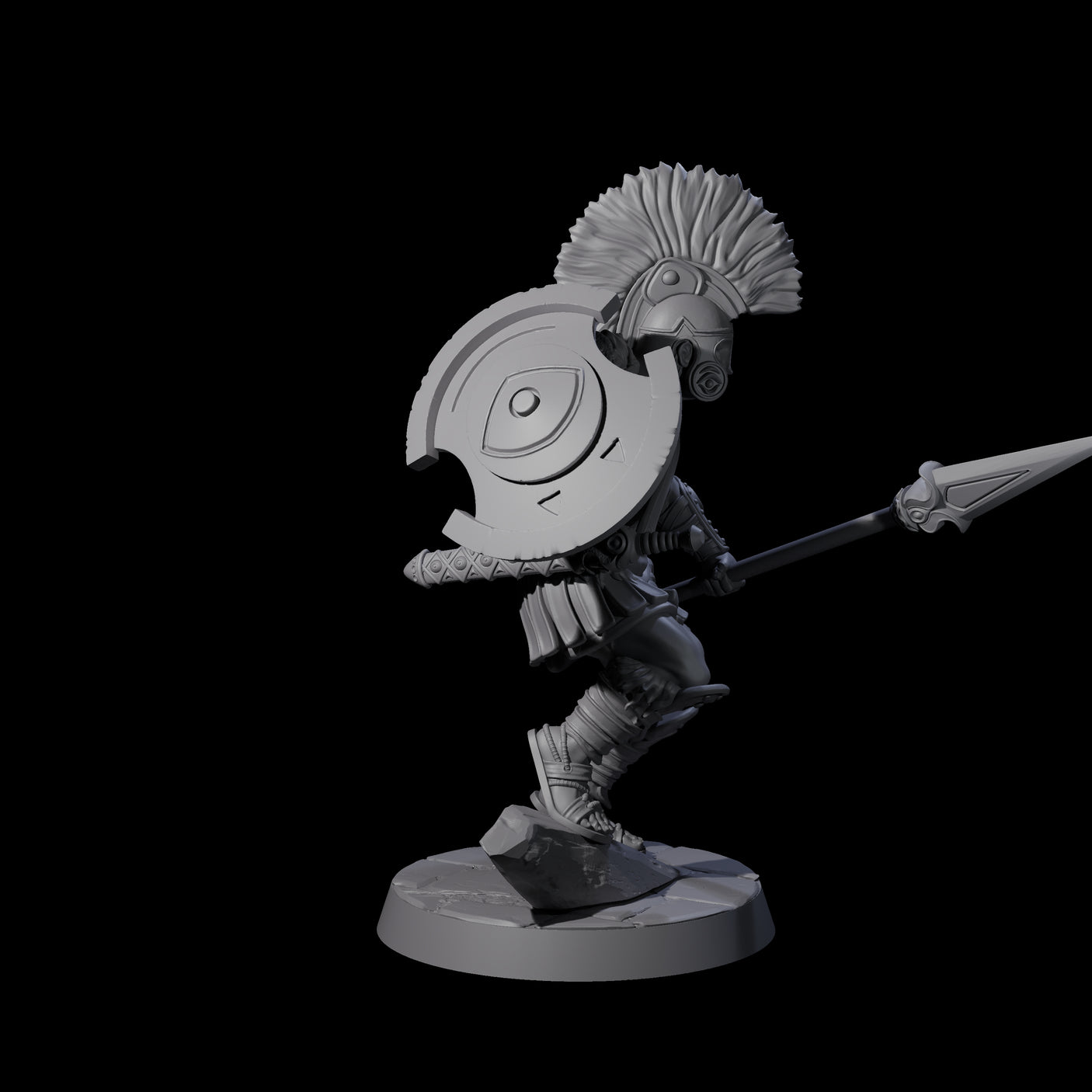 Six Greek Inspired Spear Hoplites Miniature for Dungeons and Dragons, Pathfinder or other TTRPGs