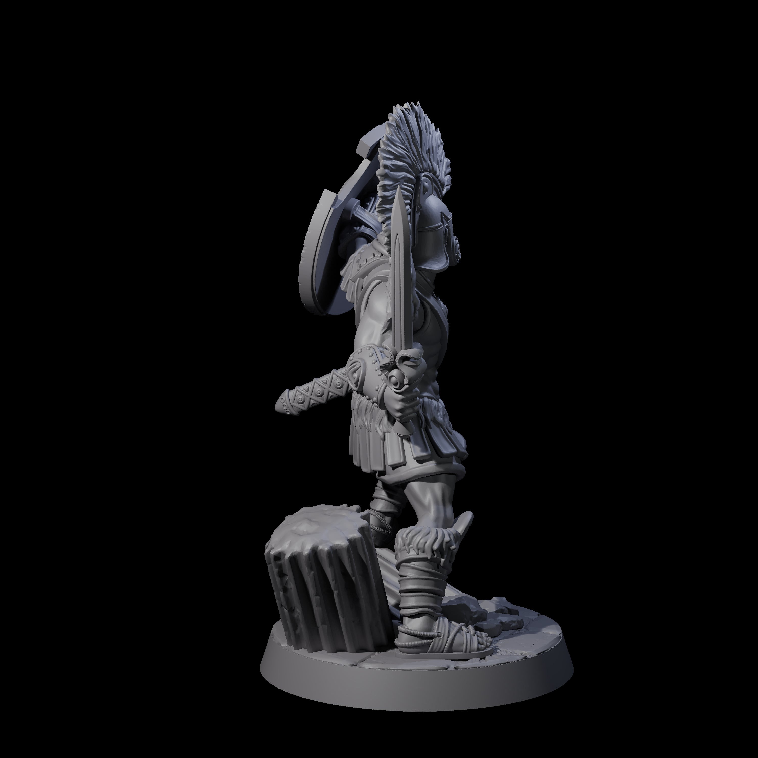 Six Greek Inspired Sword Hoplites Miniature for Dungeons and Dragons, Pathfinder or other TTRPGs