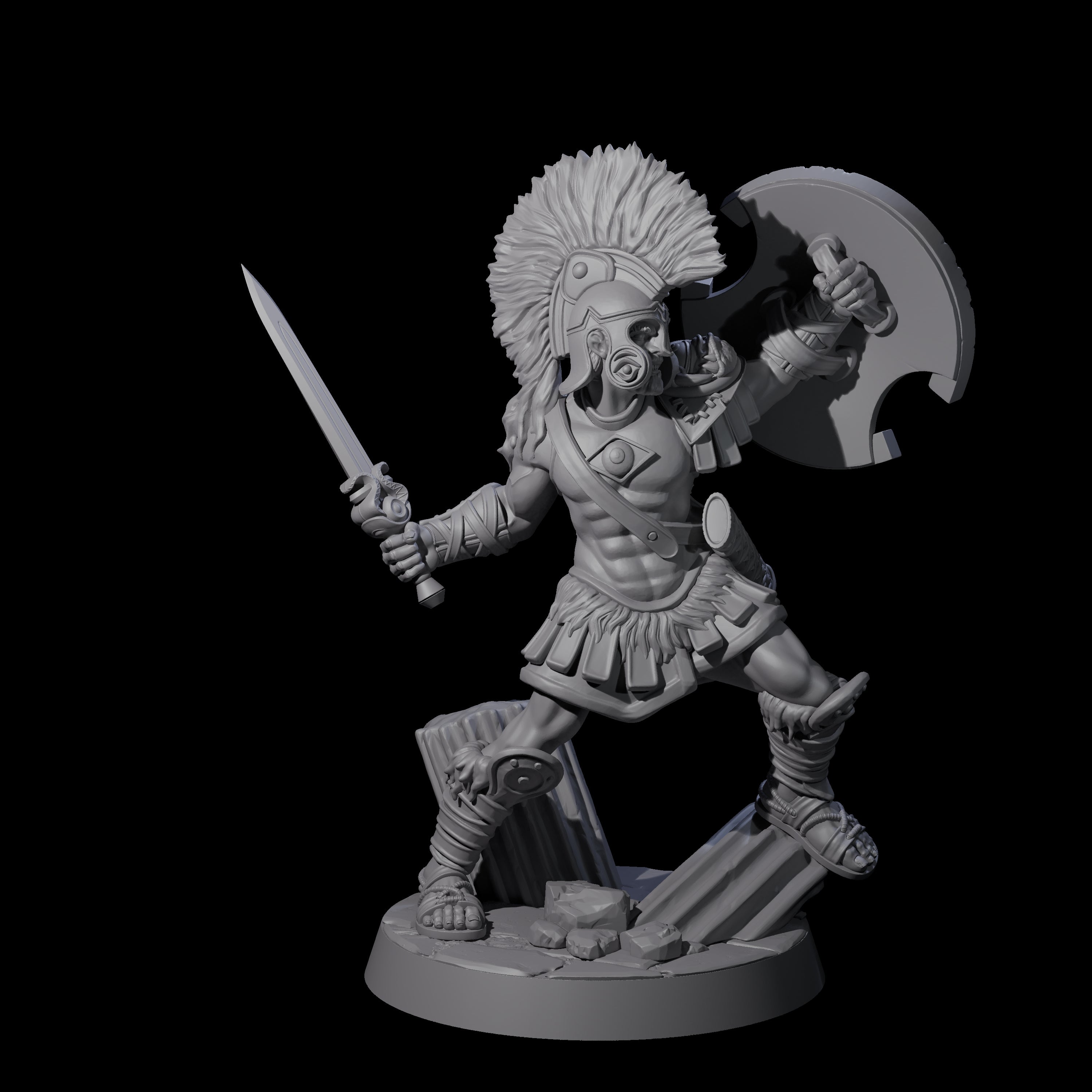 Six Greek Inspired Sword Hoplites Miniature for Dungeons and Dragons, Pathfinder or other TTRPGs