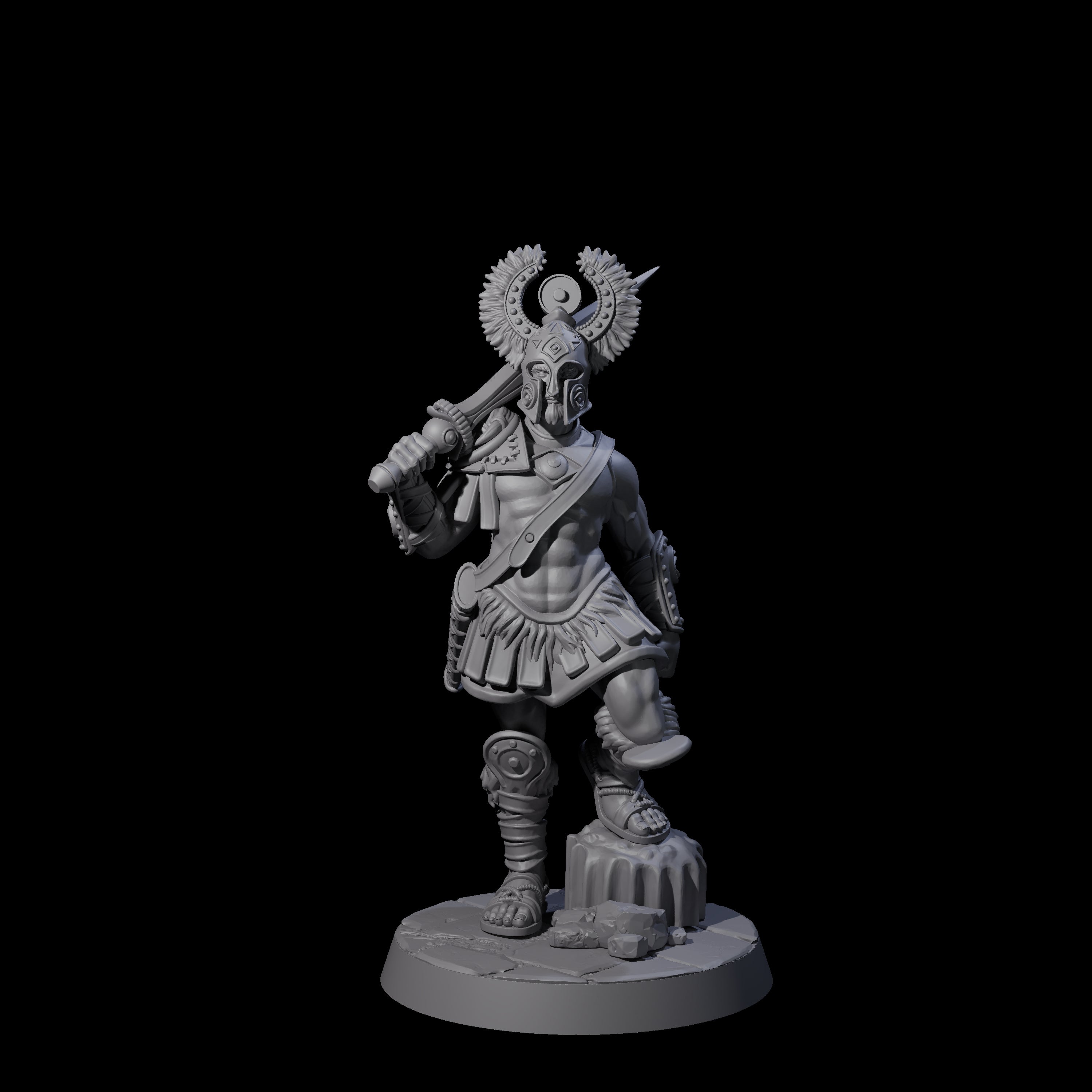 Six Greek Inspired Sword Hoplites Miniature for Dungeons and Dragons, Pathfinder or other TTRPGs