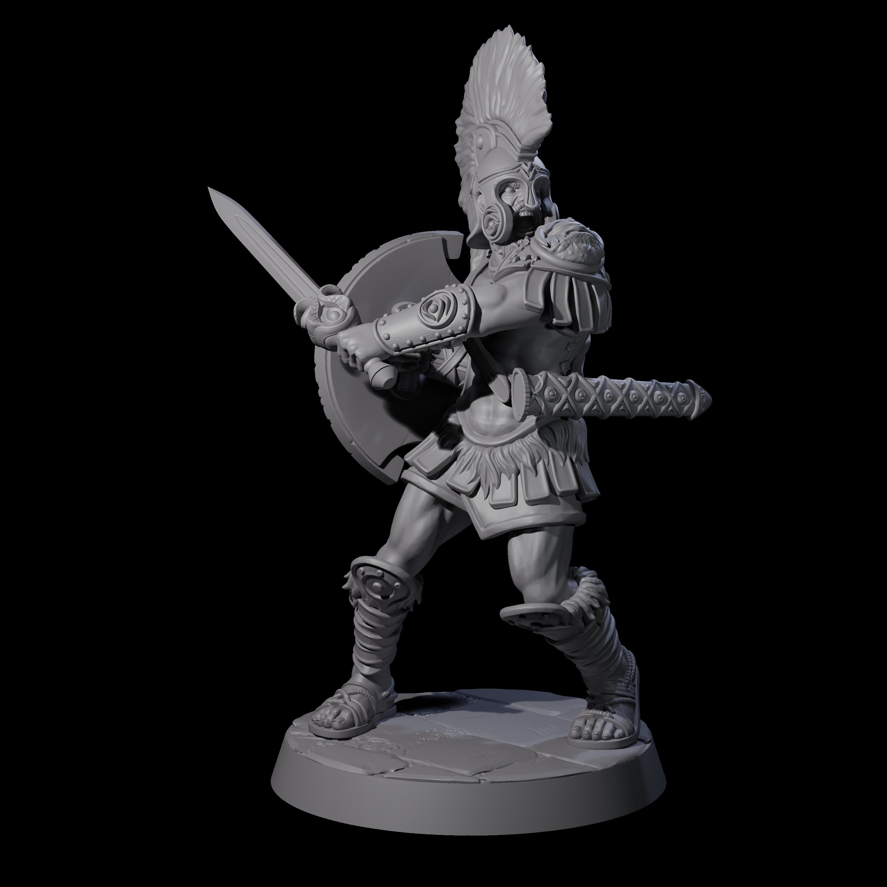 Six Greek Inspired Sword Hoplites Miniature for Dungeons and Dragons, Pathfinder or other TTRPGs