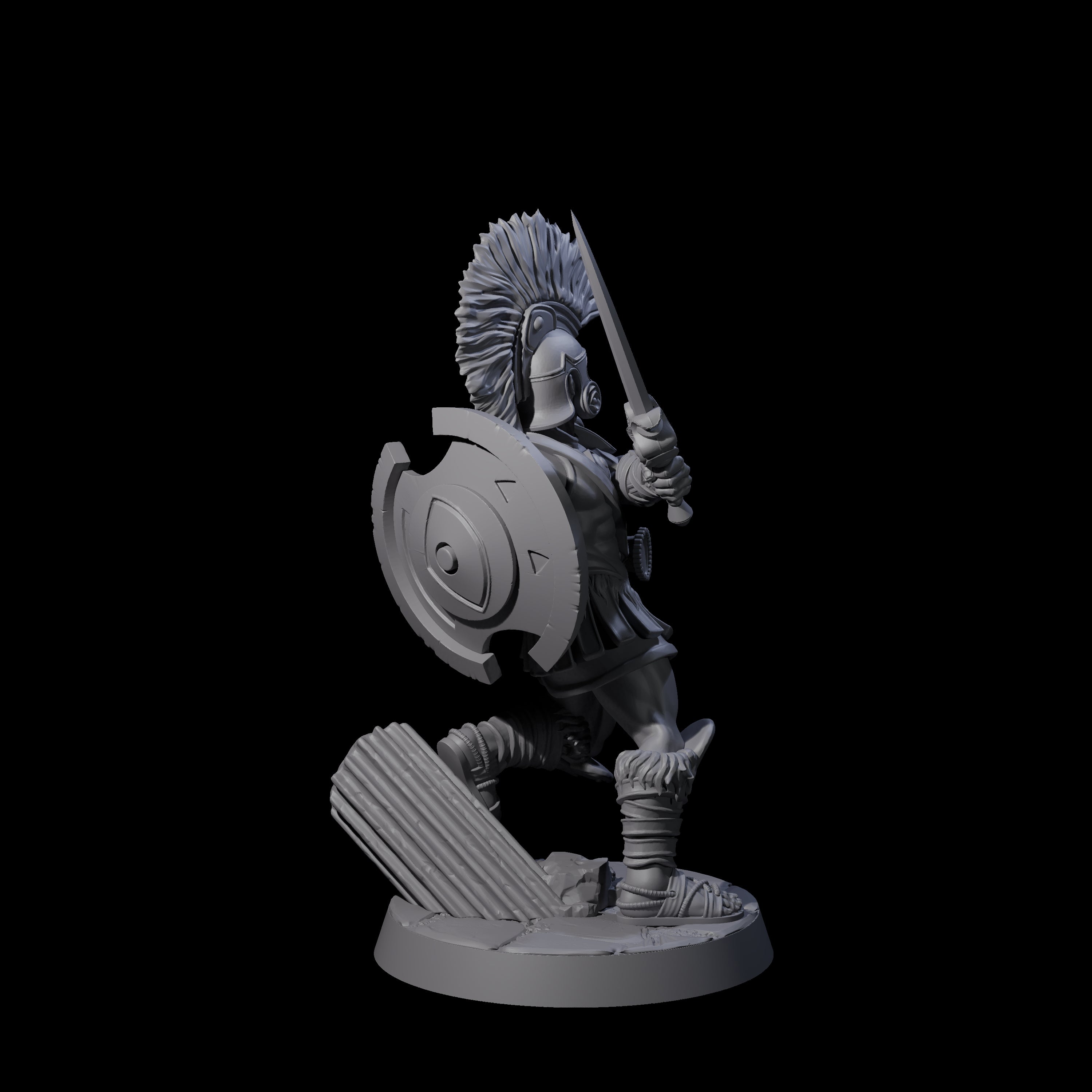 Six Greek Inspired Sword Hoplites Miniature for Dungeons and Dragons, Pathfinder or other TTRPGs