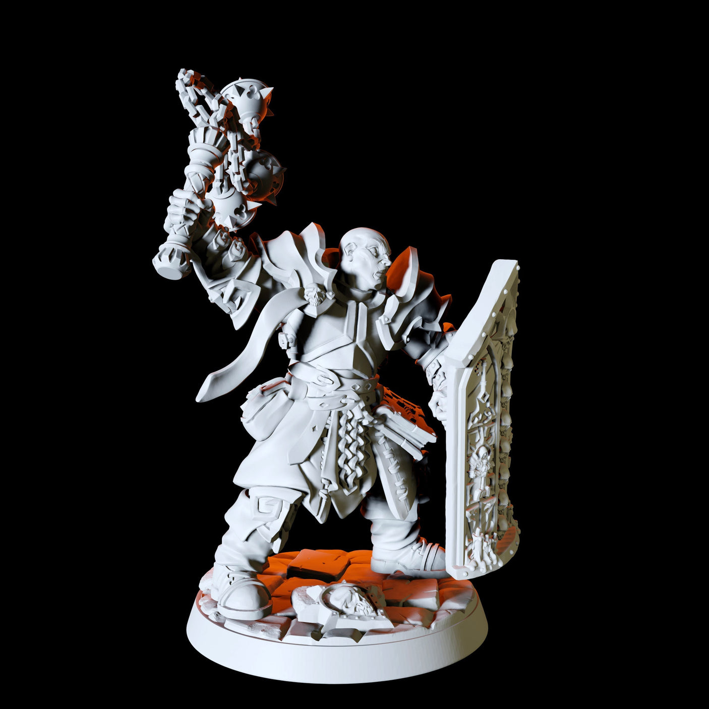 Six Human Paladins - Army Miniature for Dungeons and Dragons, Pathfinder or other TTRPGs