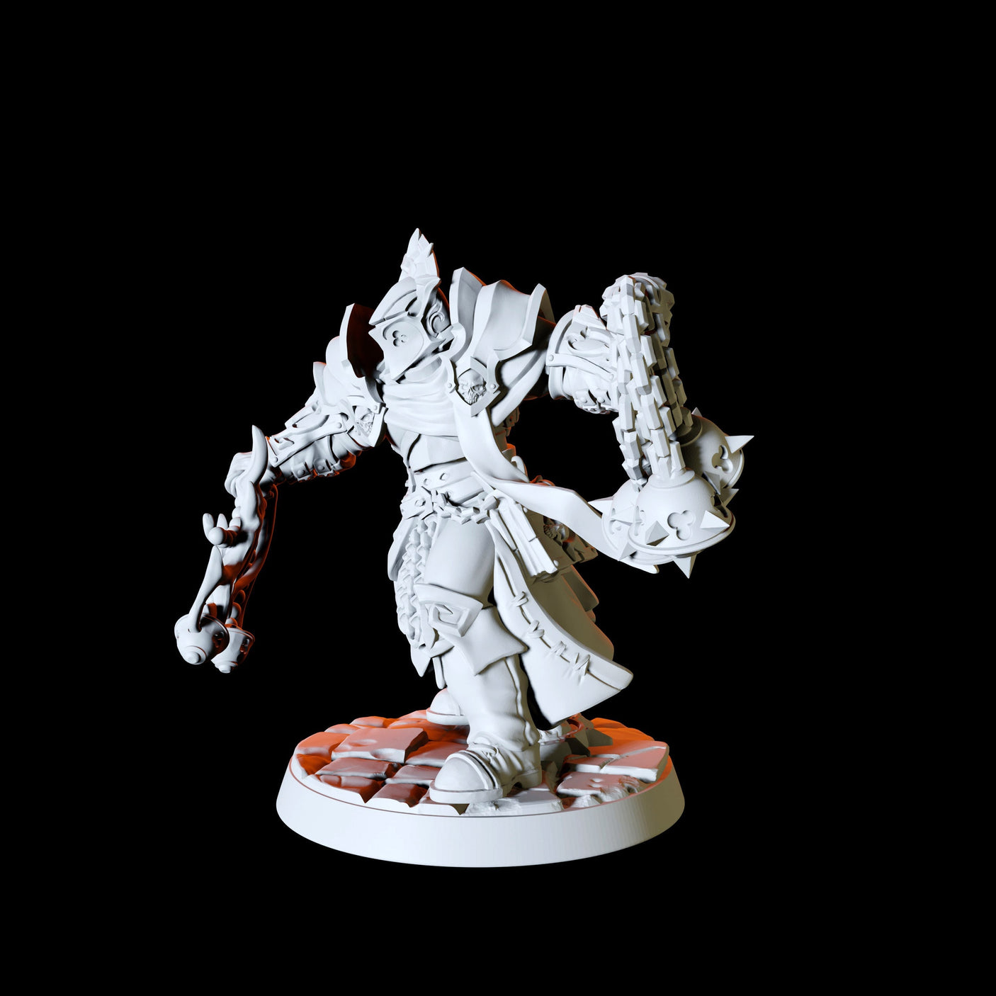 Six Human Paladins - Army Miniature for Dungeons and Dragons, Pathfinder or other TTRPGs