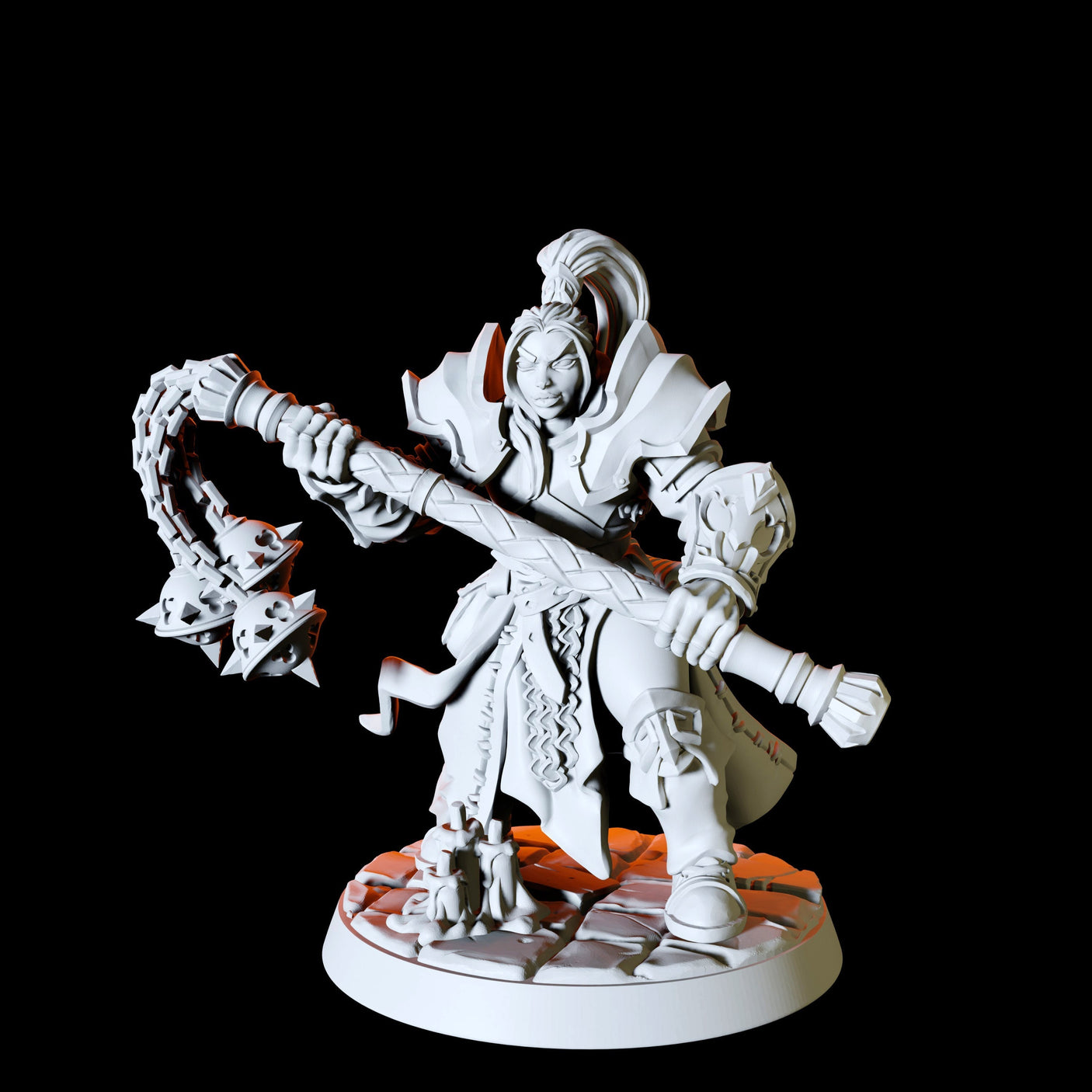 Six Human Paladins - Army Miniature for Dungeons and Dragons, Pathfinder or other TTRPGs