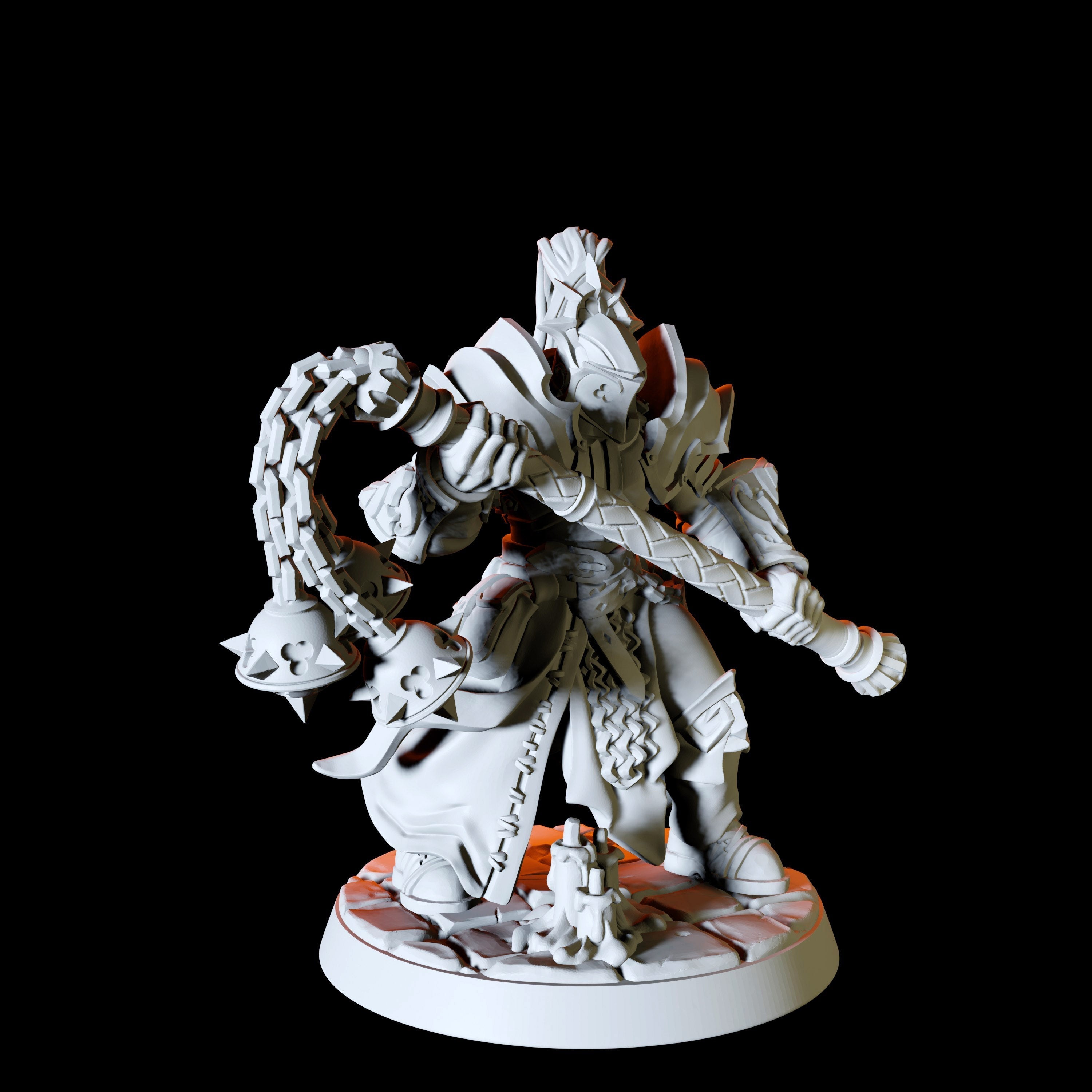 Six Human Paladins - Army Miniature for Dungeons and Dragons, Pathfinder or other TTRPGs