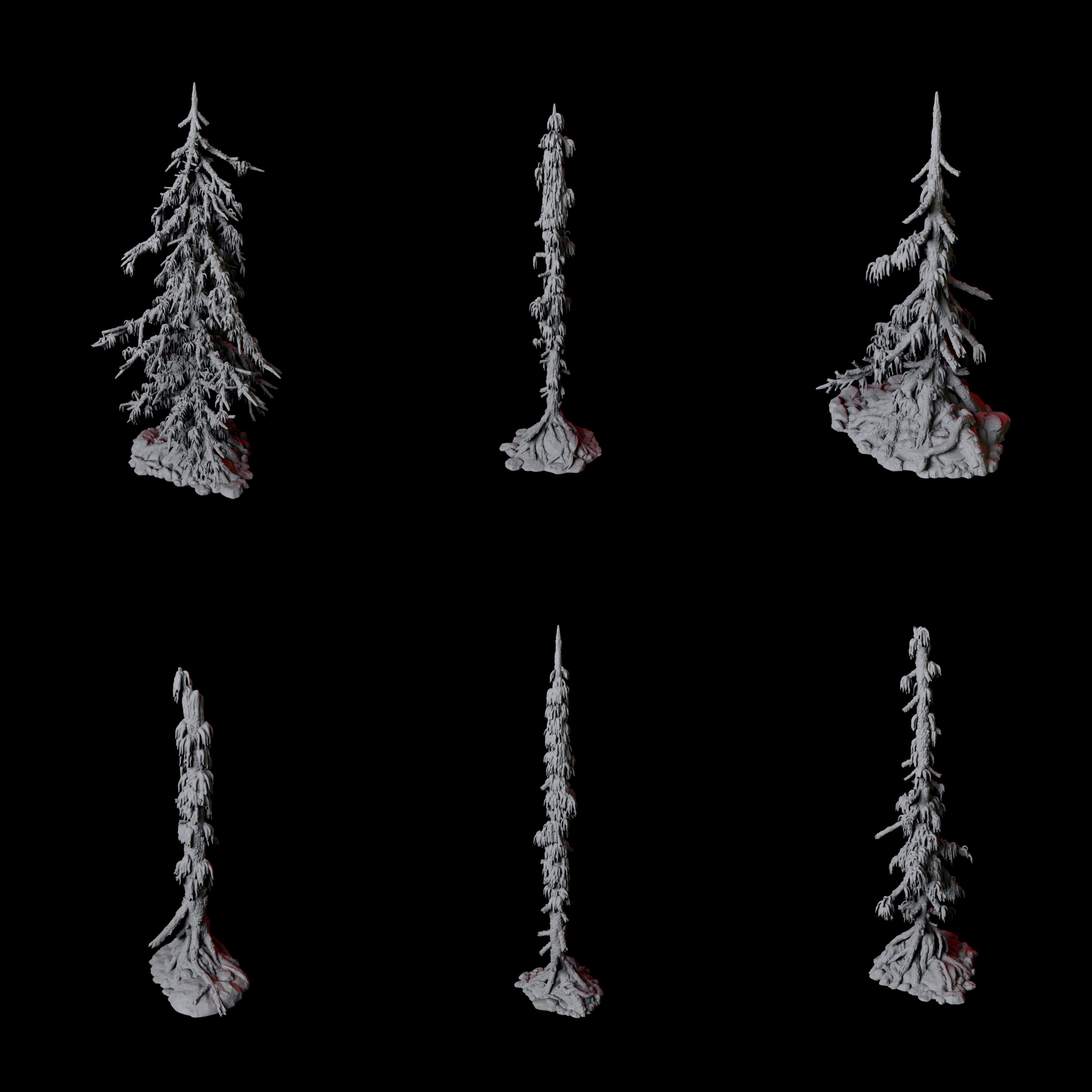 Six Infected Trees Miniature for Dungeons and Dragons, Pathfinder or other TTRPGs