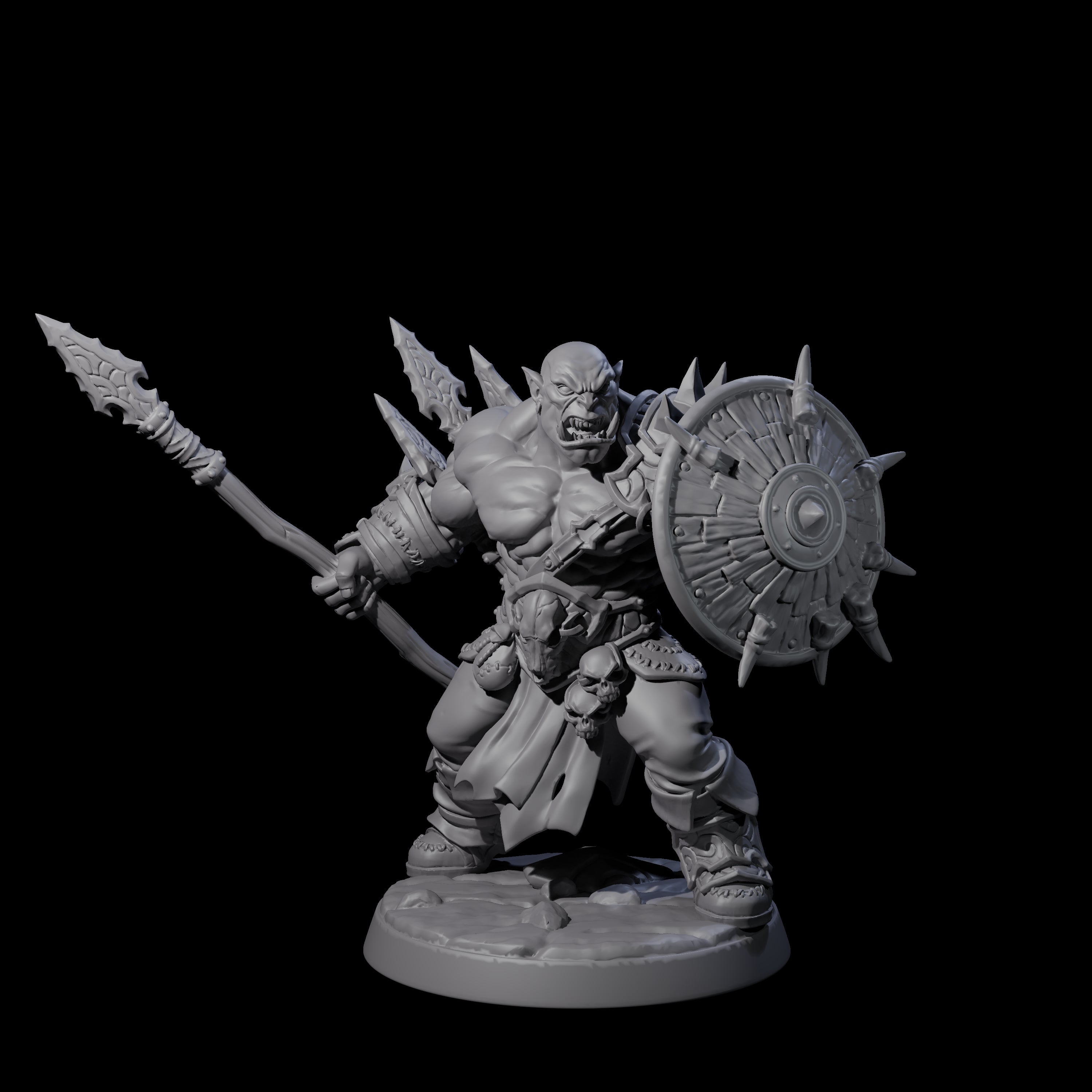 Six Marauding Orc Raiders Miniature for Dungeons and Dragons, Pathfinder or other TTRPGs