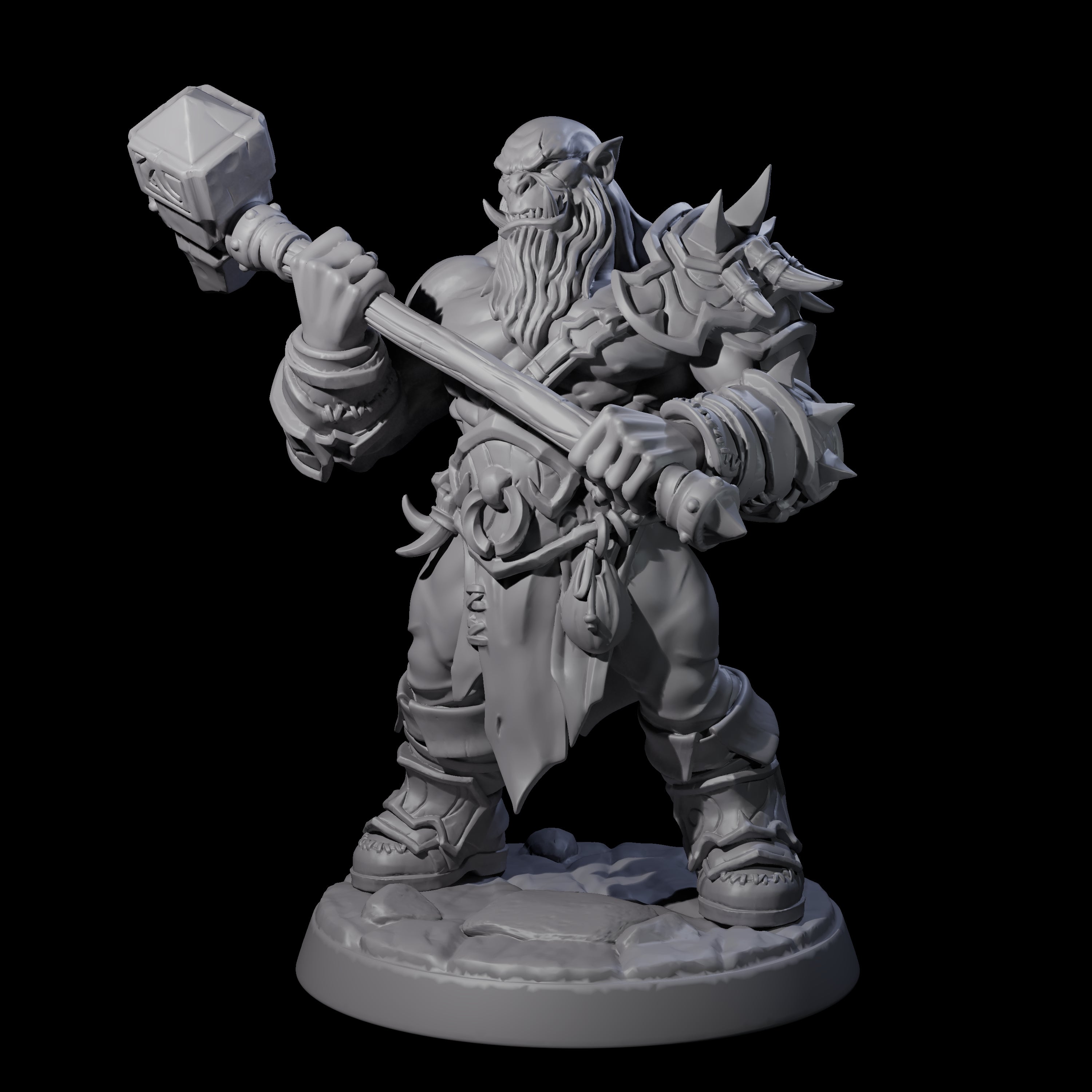 Six Marauding Orc Raiders Miniature for Dungeons and Dragons, Pathfinder or other TTRPGs